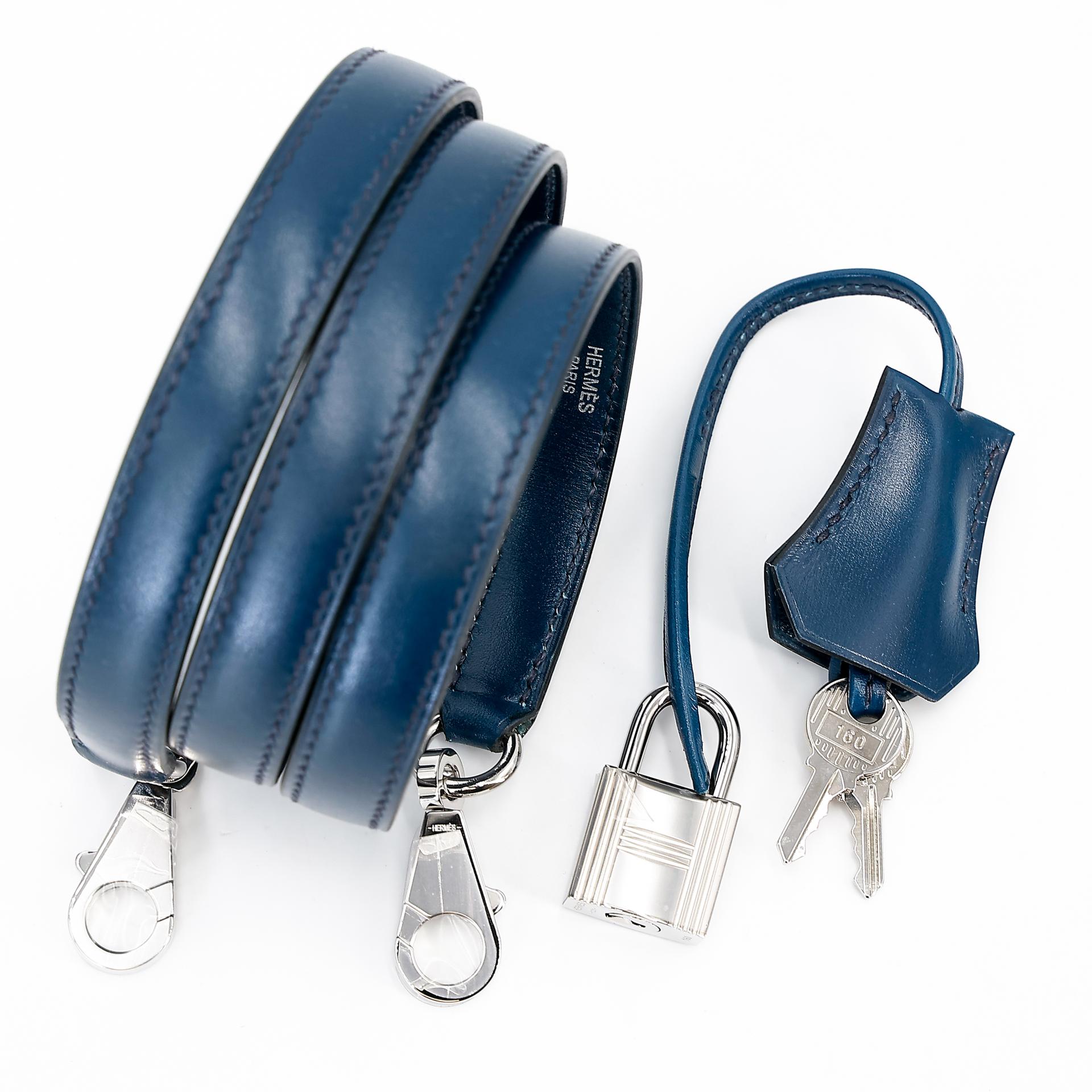 Excellent ( Rank SA ) HERMÈS Kelly 25 Sellier Bleu de Prusse (7P) Box-calf Palladium hardware U (2022) - 22