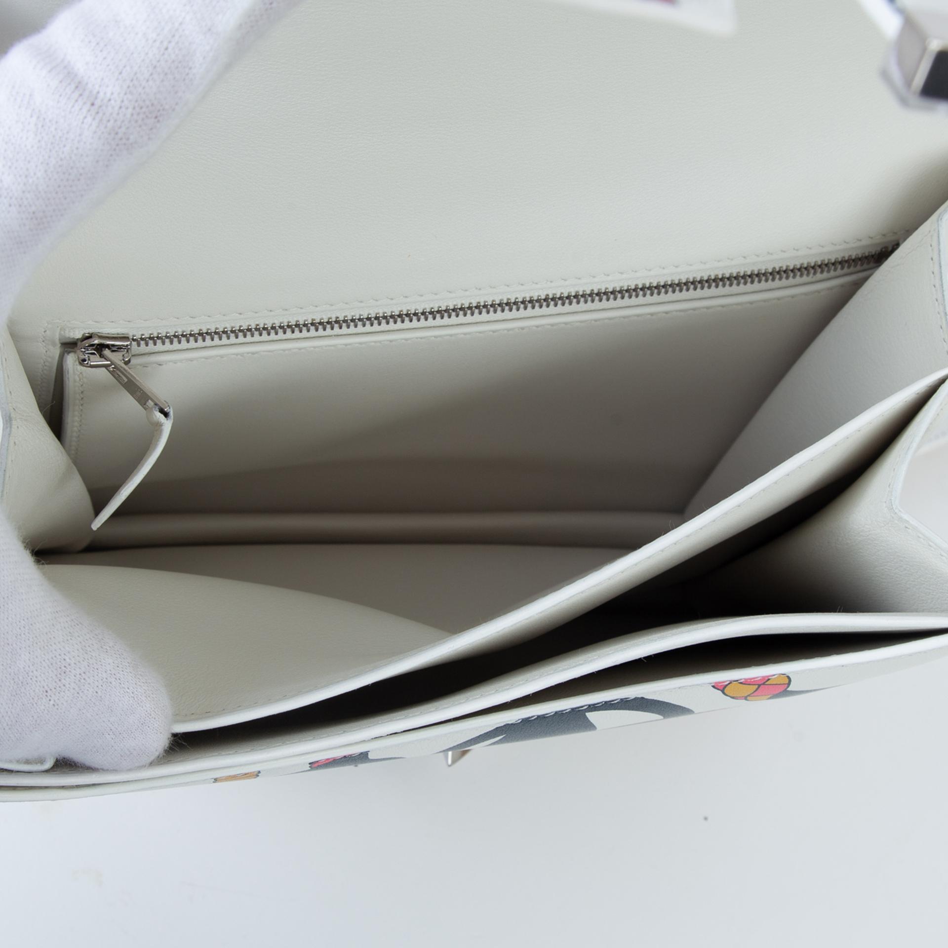 Very Good ( Rank A)  HERMÈS  2002-20 White Evercolor Palladium hardware Y (2020) - 10