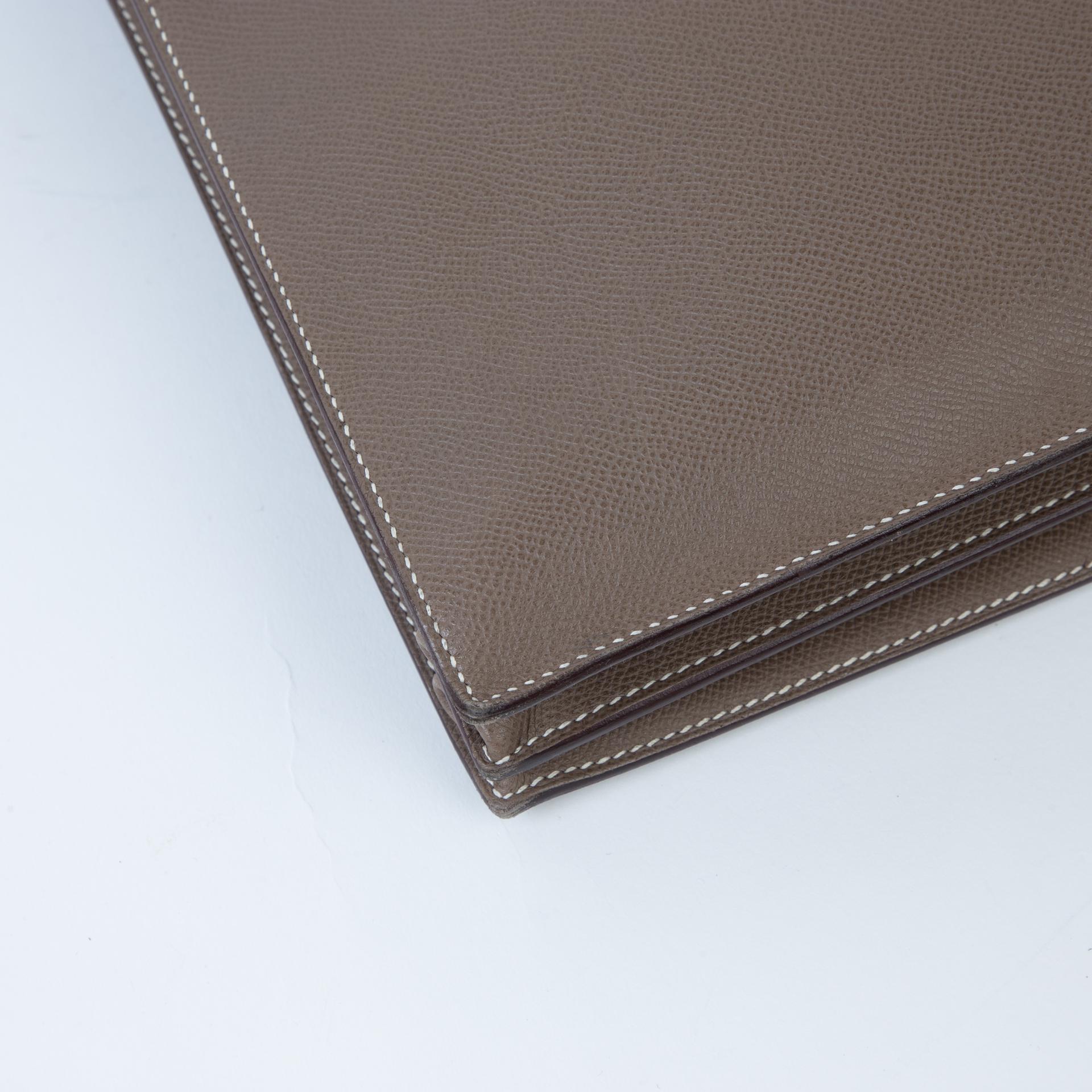 ランク AB  HERMÈS エルメス  ケリーデベッシュ38 エトゥープ (18) エプソン シルバー金具 □L刻印 - 6
