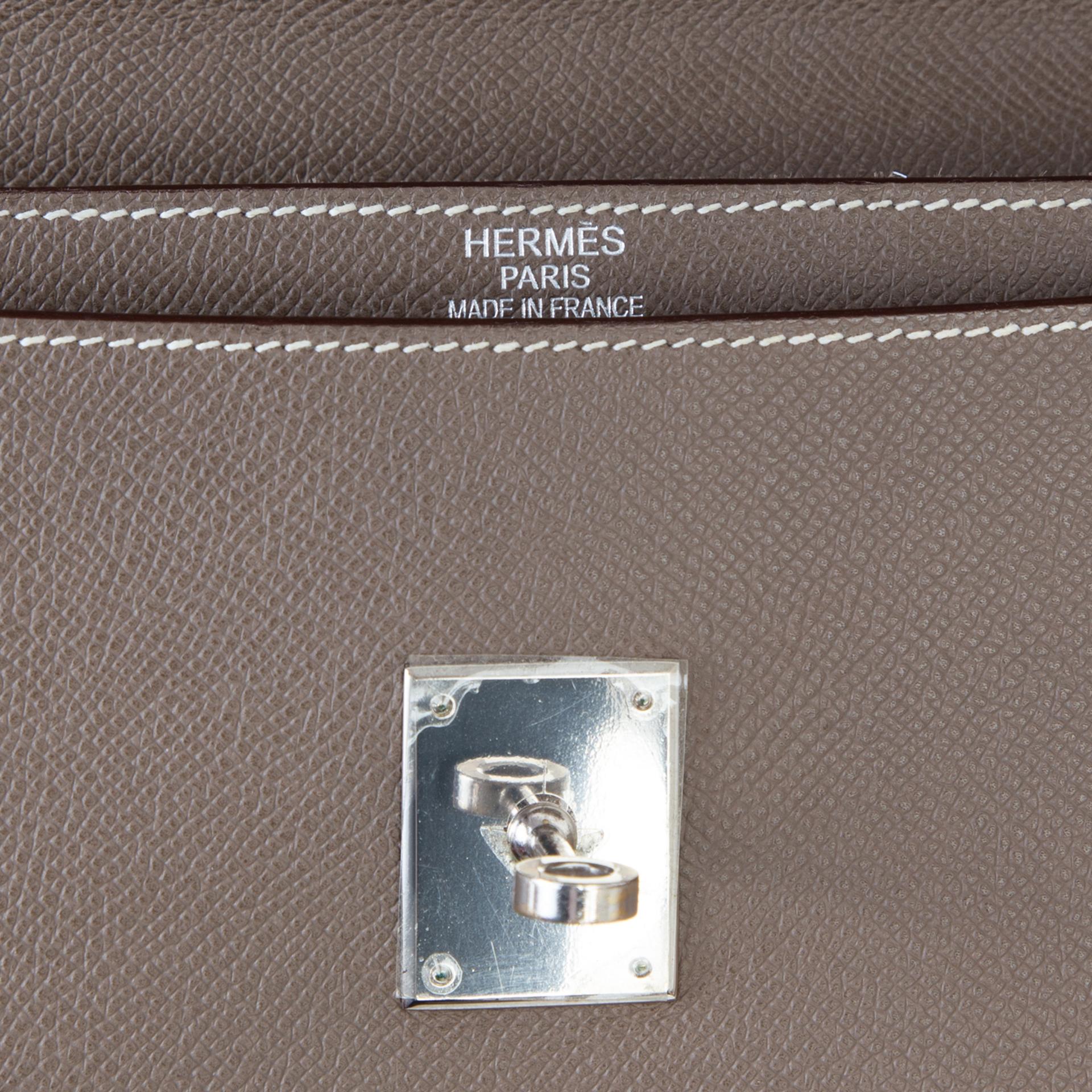 ランク AB  HERMÈS エルメス  ケリーデベッシュ38 エトゥープ (18) エプソン シルバー金具 □L刻印 - 11