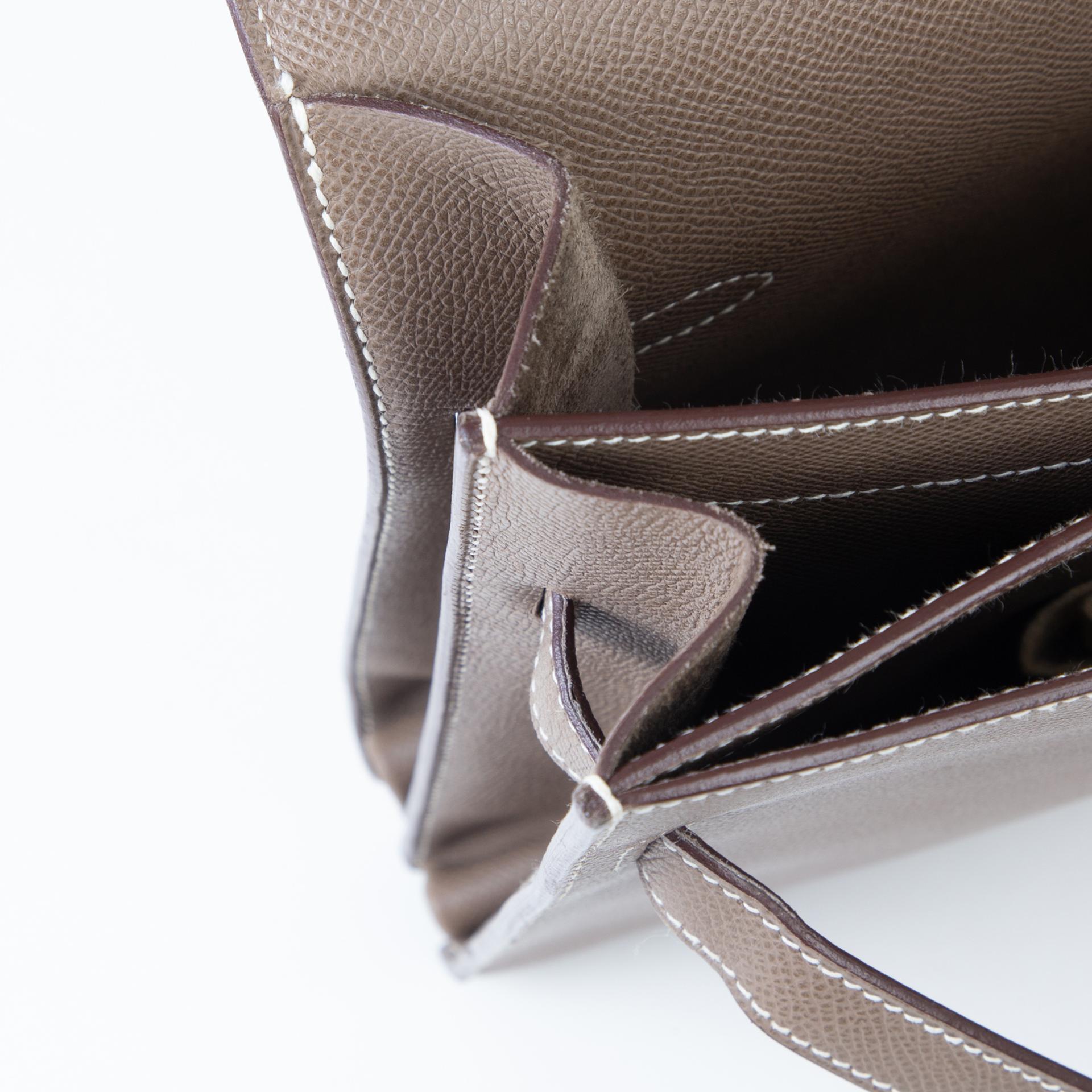 ランク AB  HERMÈS エルメス  ケリーデベッシュ38 エトゥープ (18) エプソン シルバー金具 □L刻印 - 16