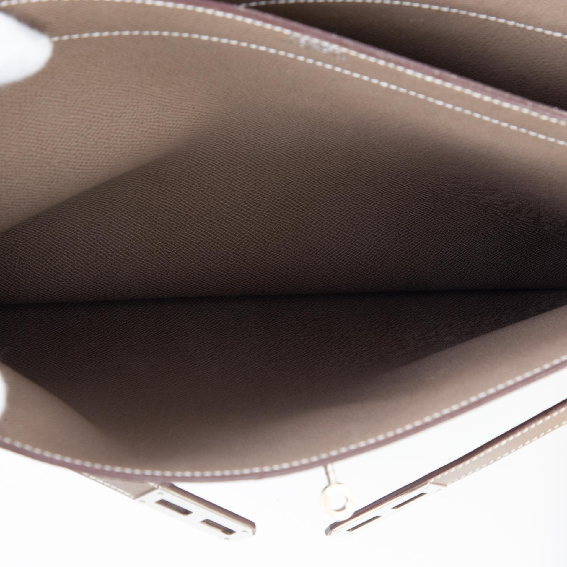 ランク AB  HERMÈS エルメス  ケリーデベッシュ38 エトゥープ (18) エプソン シルバー金具 □L刻印 - 14