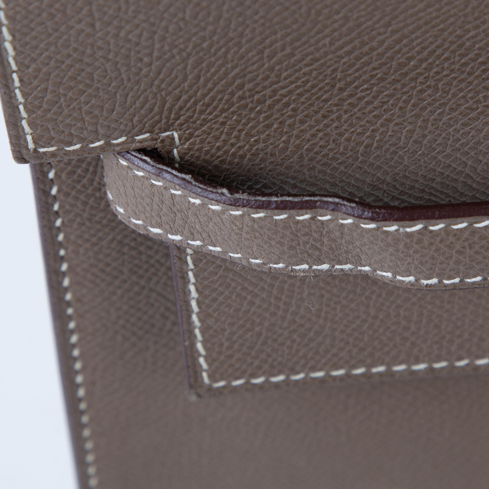 ランク AB  HERMÈS エルメス  ケリーデベッシュ38 エトゥープ (18) エプソン シルバー金具 □L刻印 - 9