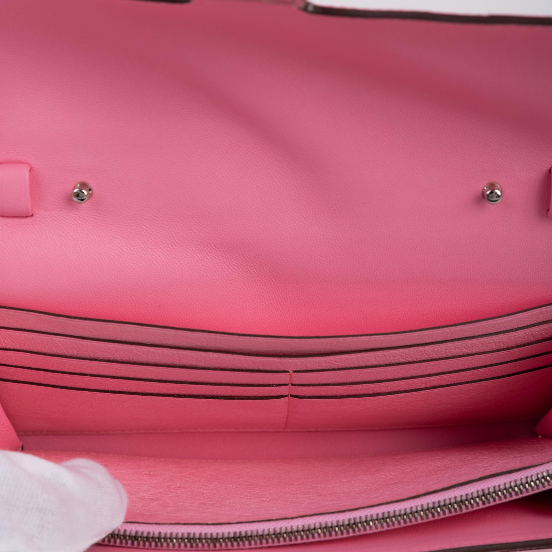 Unused ( Rank NS )  HERMÈS  Constance To Go Rose Bubblegum (L4) Ostrich Palladium hardware U (2022) - 11