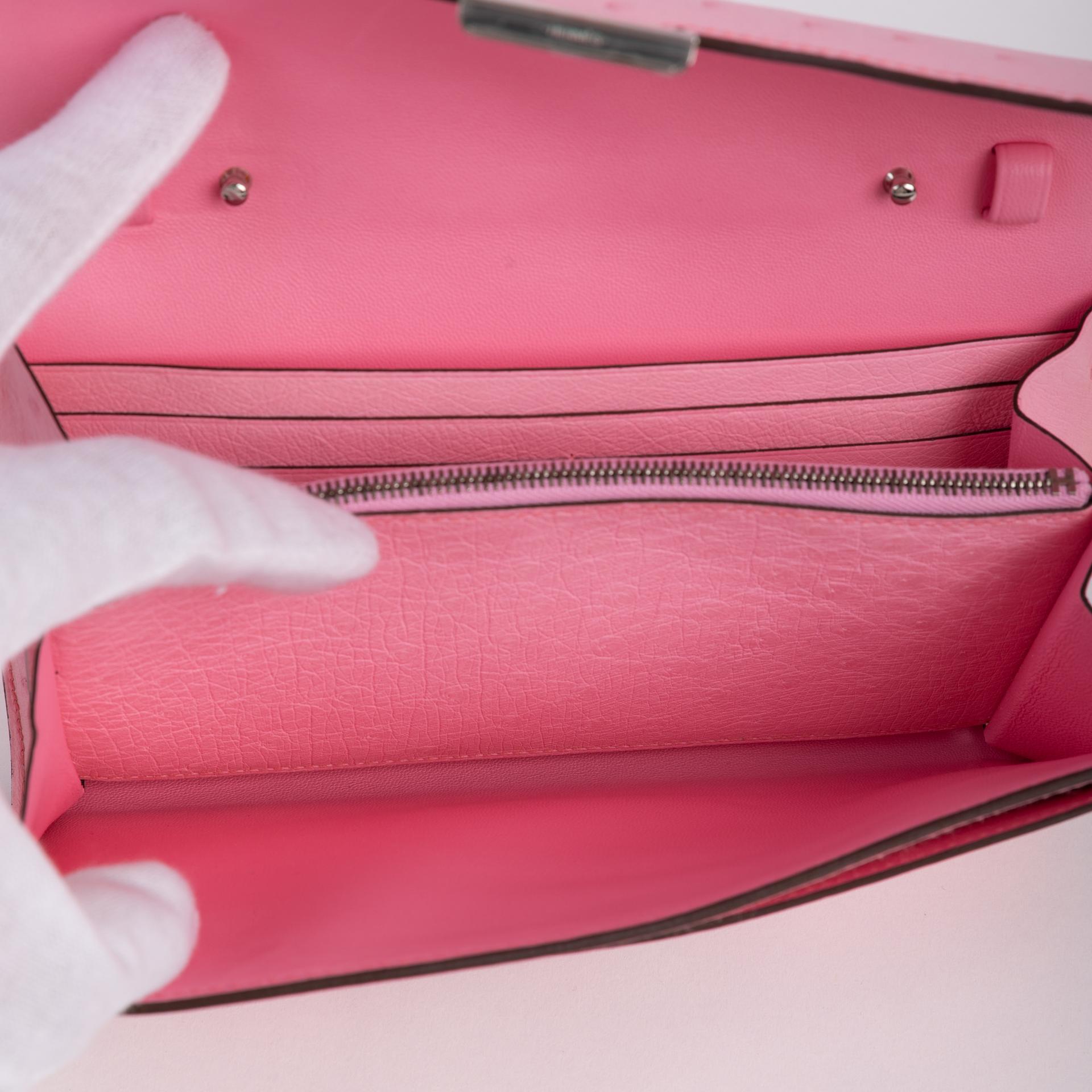 Unused ( Rank NS )  HERMÈS  Constance To Go Rose Bubblegum (L4) Ostrich Palladium hardware U (2022) - 13