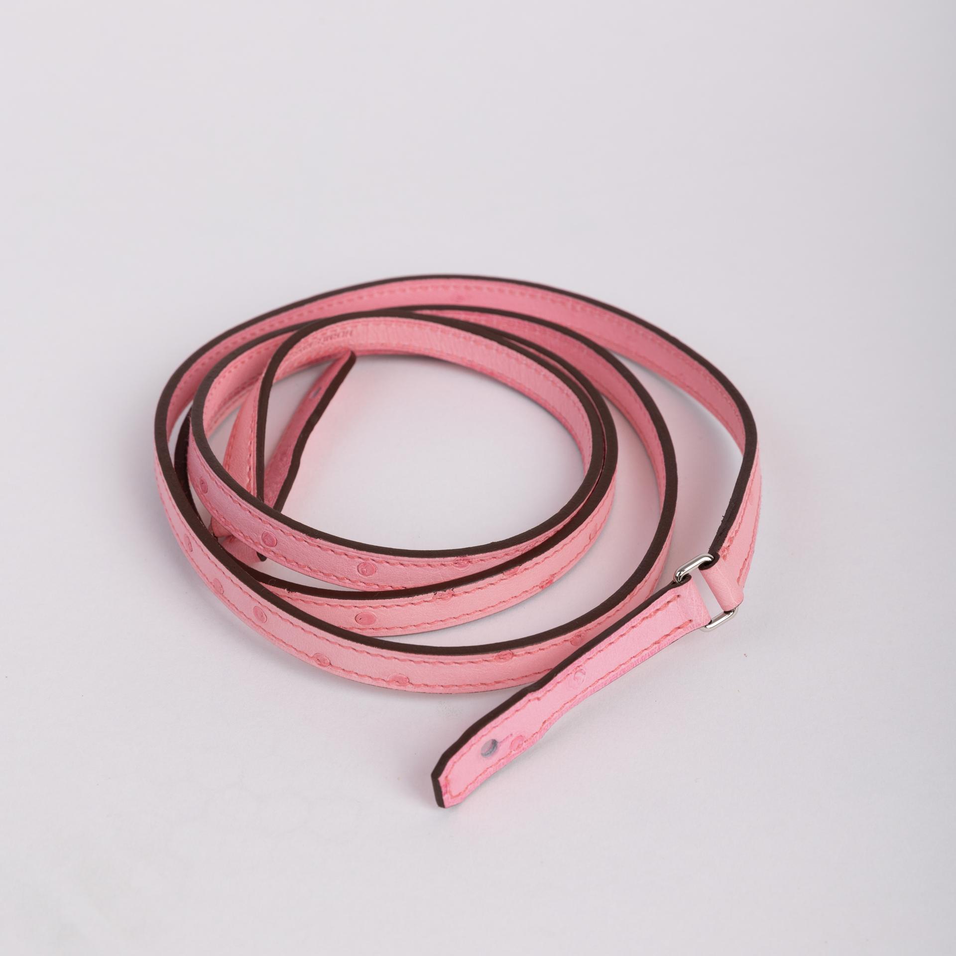 Unused ( Rank NS )  HERMÈS  Constance To Go Rose Bubblegum (L4) Ostrich Palladium hardware U (2022) - 18