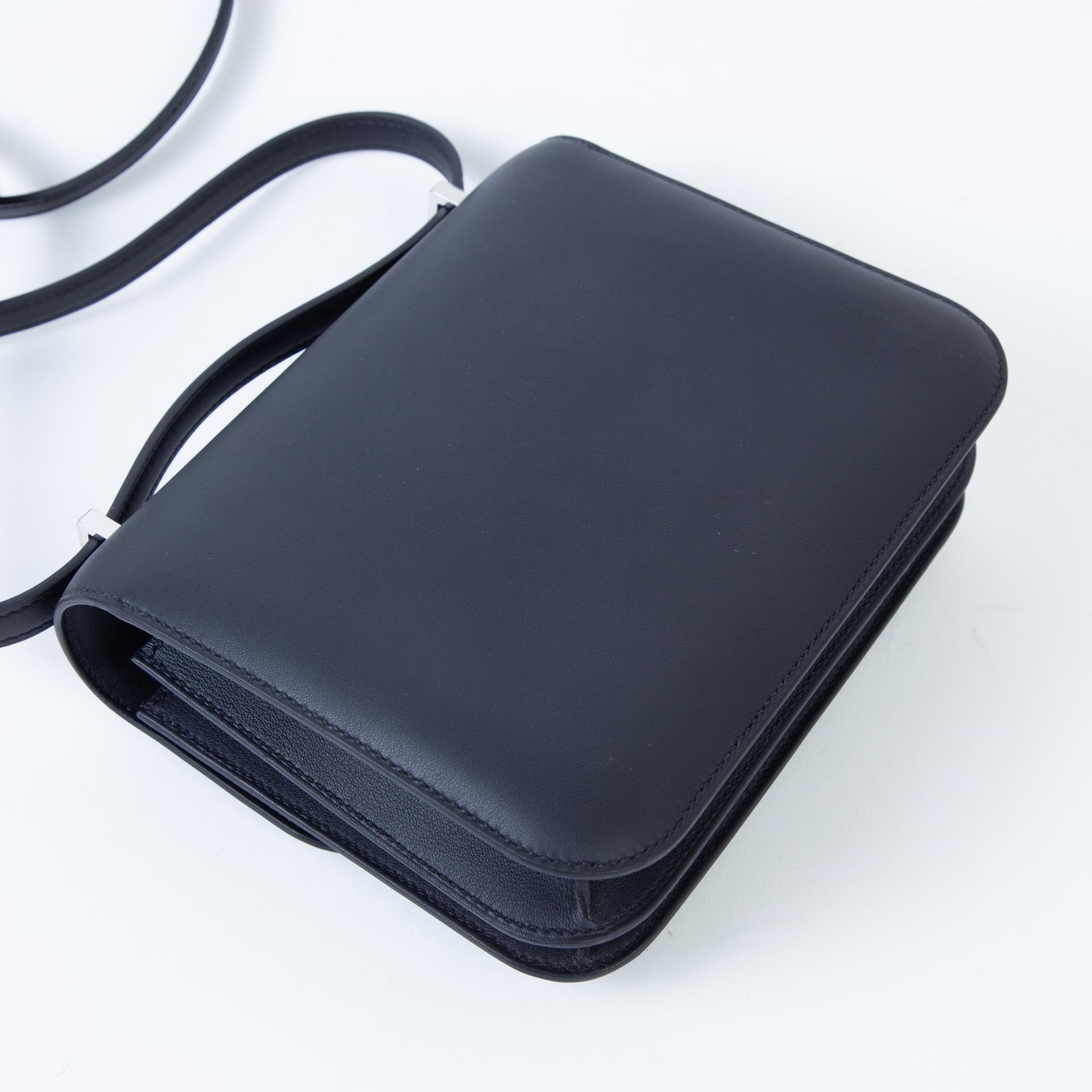 Brand New ( Rank N )  HERMÈS  Constance Mini Black (89) Swift Palladium hardware W (2024) - 6