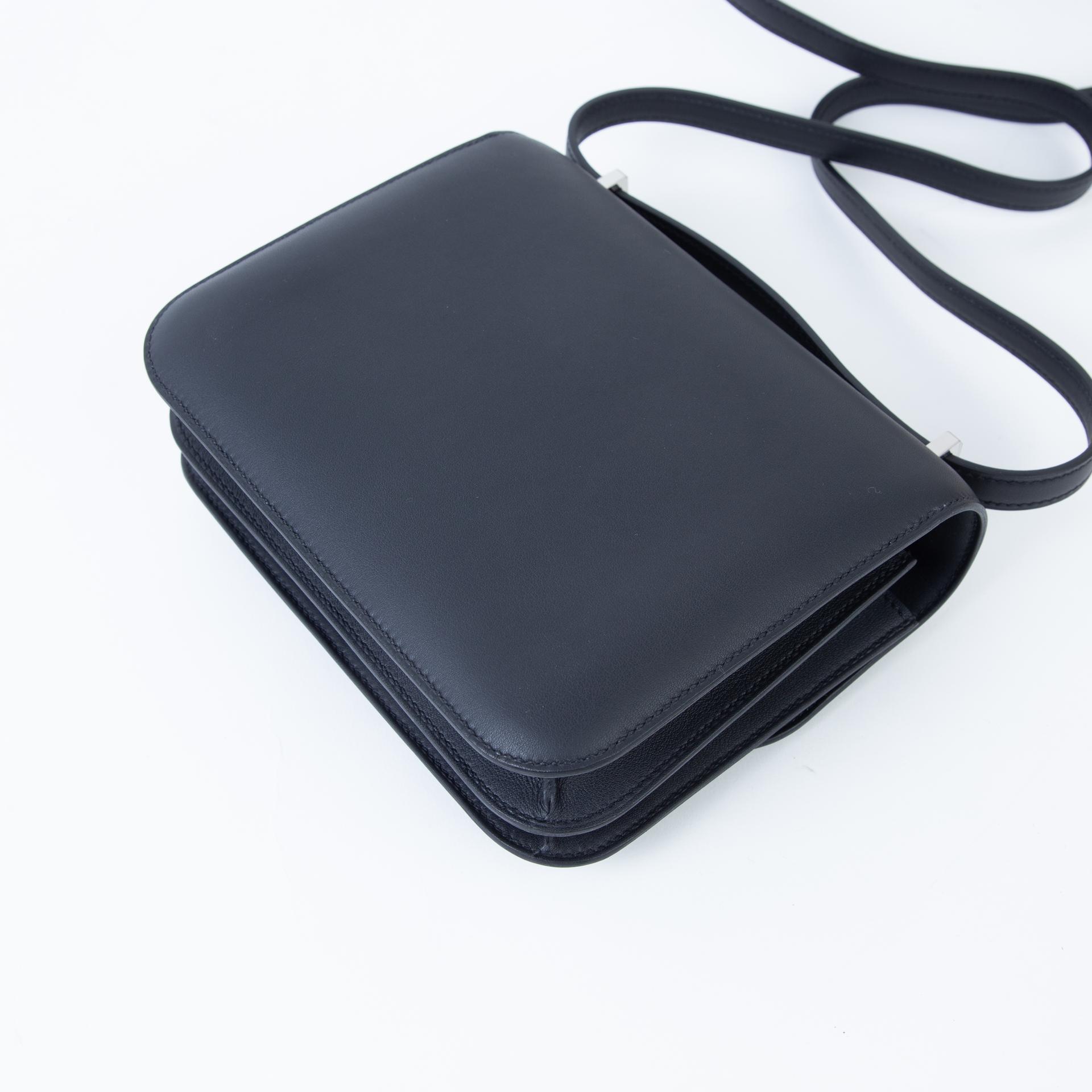 Brand New ( Rank N )  HERMÈS  Constance Mini Black (89) Swift Palladium hardware W (2024) - 7