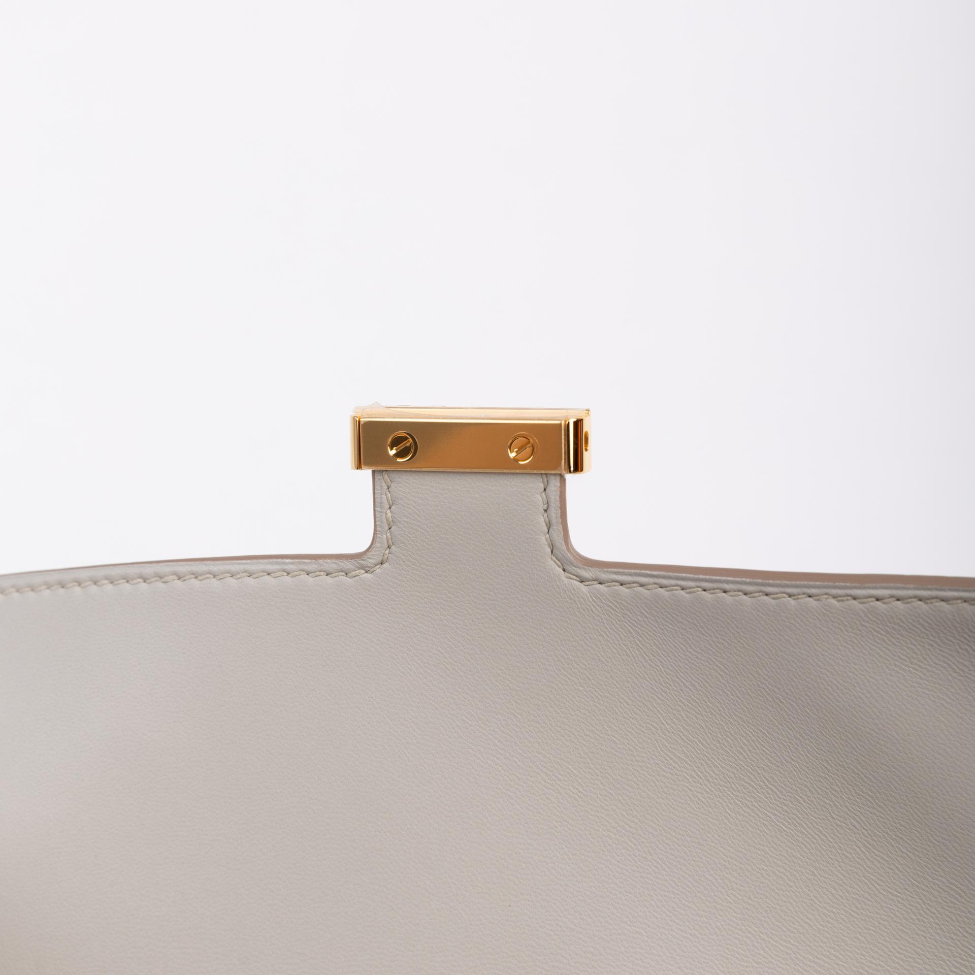 Unused ( Rank NS )  HERMÈS  Constance To Go Beton (8L) Matte Alligator Gold hardware U (2022) - 4