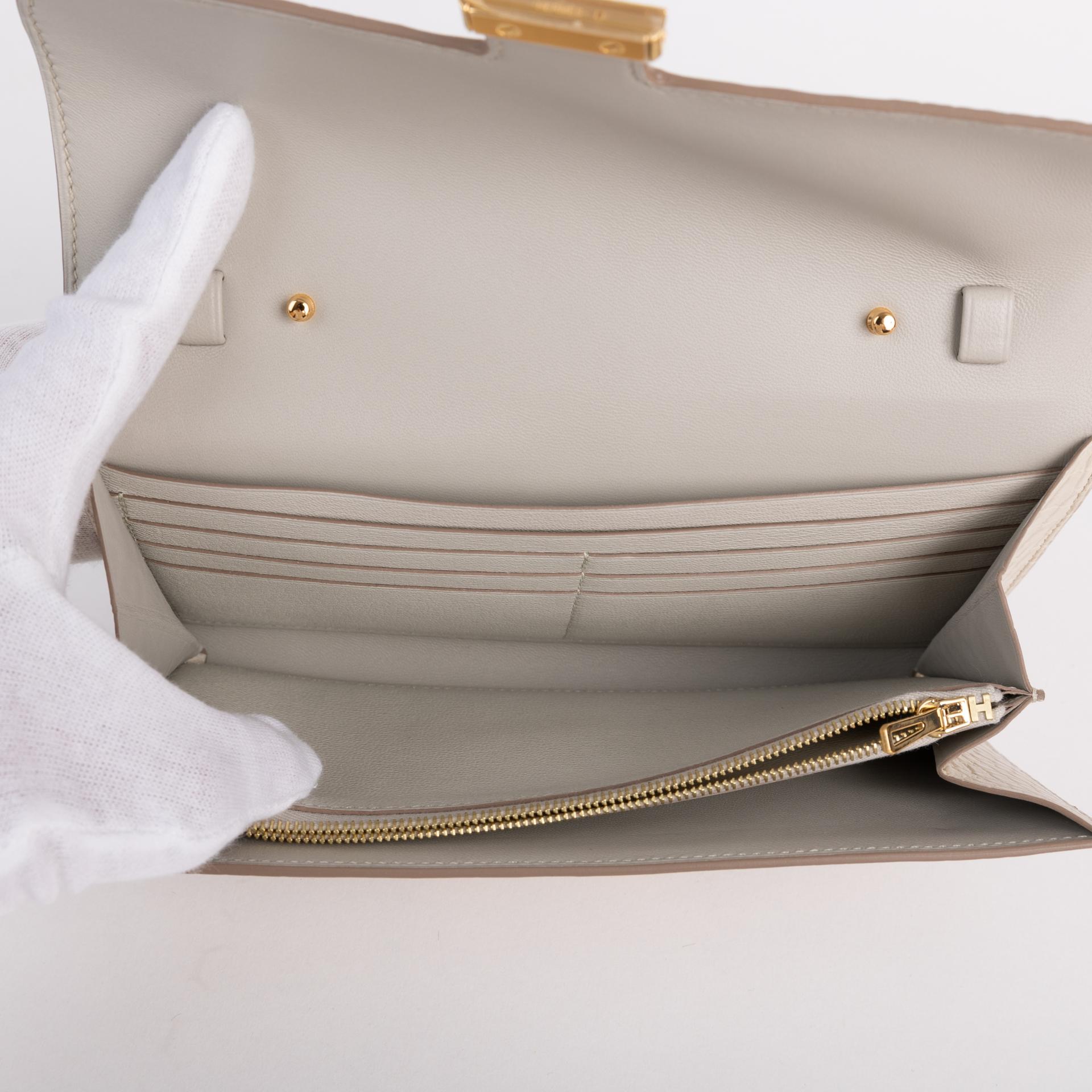 Unused ( Rank NS )  HERMÈS  Constance To Go Beton (8L) Matte Alligator Gold hardware U (2022) - 5