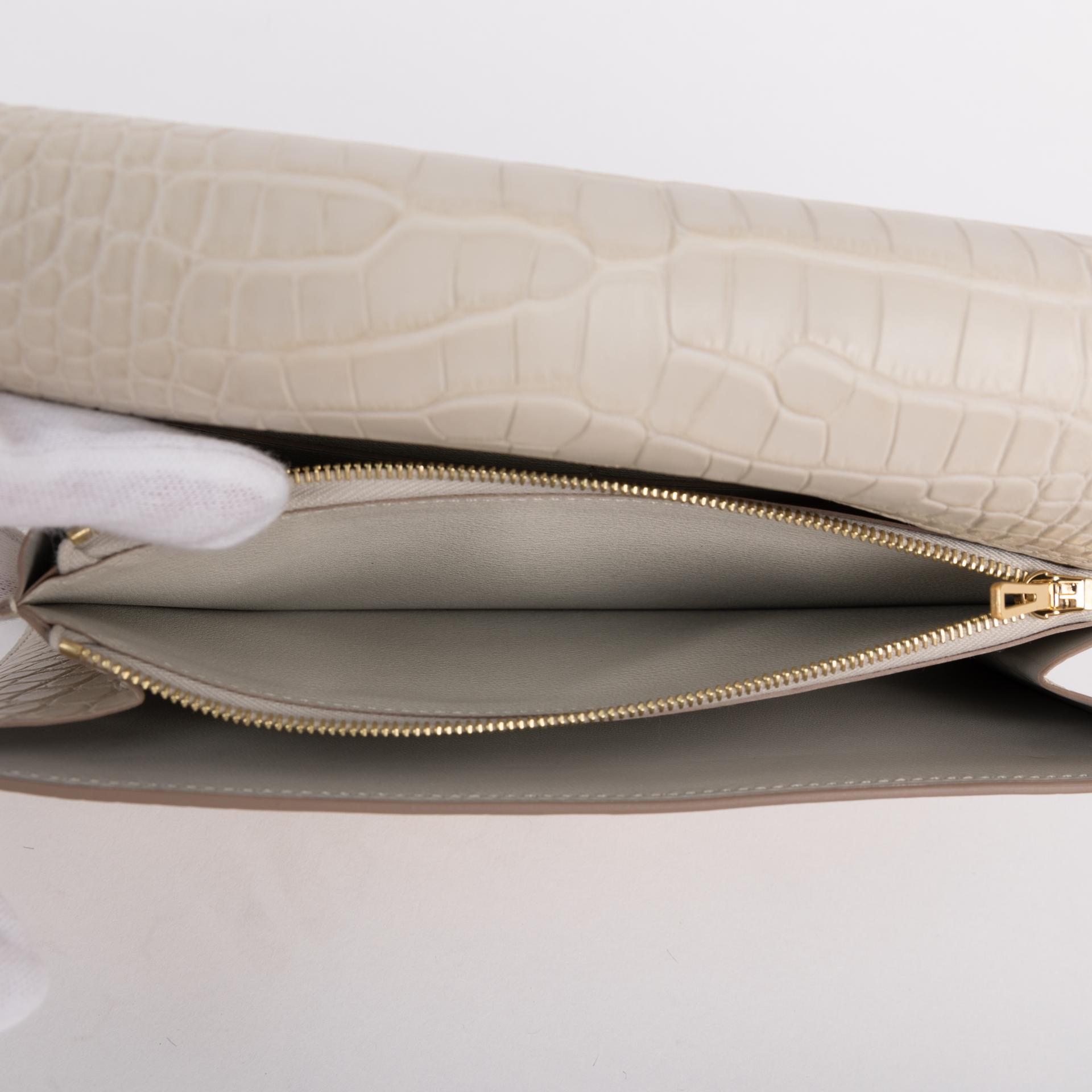 Unused ( Rank NS )  HERMÈS  Constance To Go Beton (8L) Matte Alligator Gold hardware U (2022) - 7