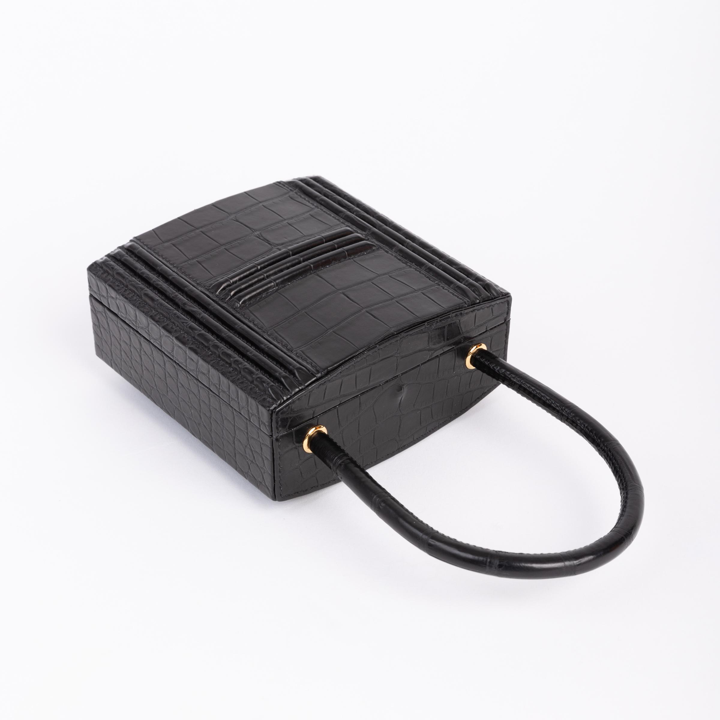 Unused ( Rank NS ) HERMÈS Special Order Cadena Kelly bag SPO Black (89) Matte Alligator Gold hardware B (2023) - 3