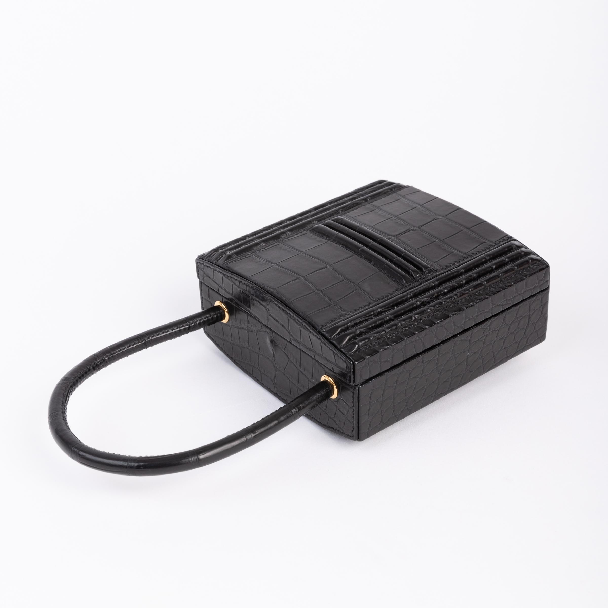 Unused ( Rank NS ) HERMÈS Special Order Cadena Kelly bag SPO Black (89) Matte Alligator Gold hardware B (2023) - 4