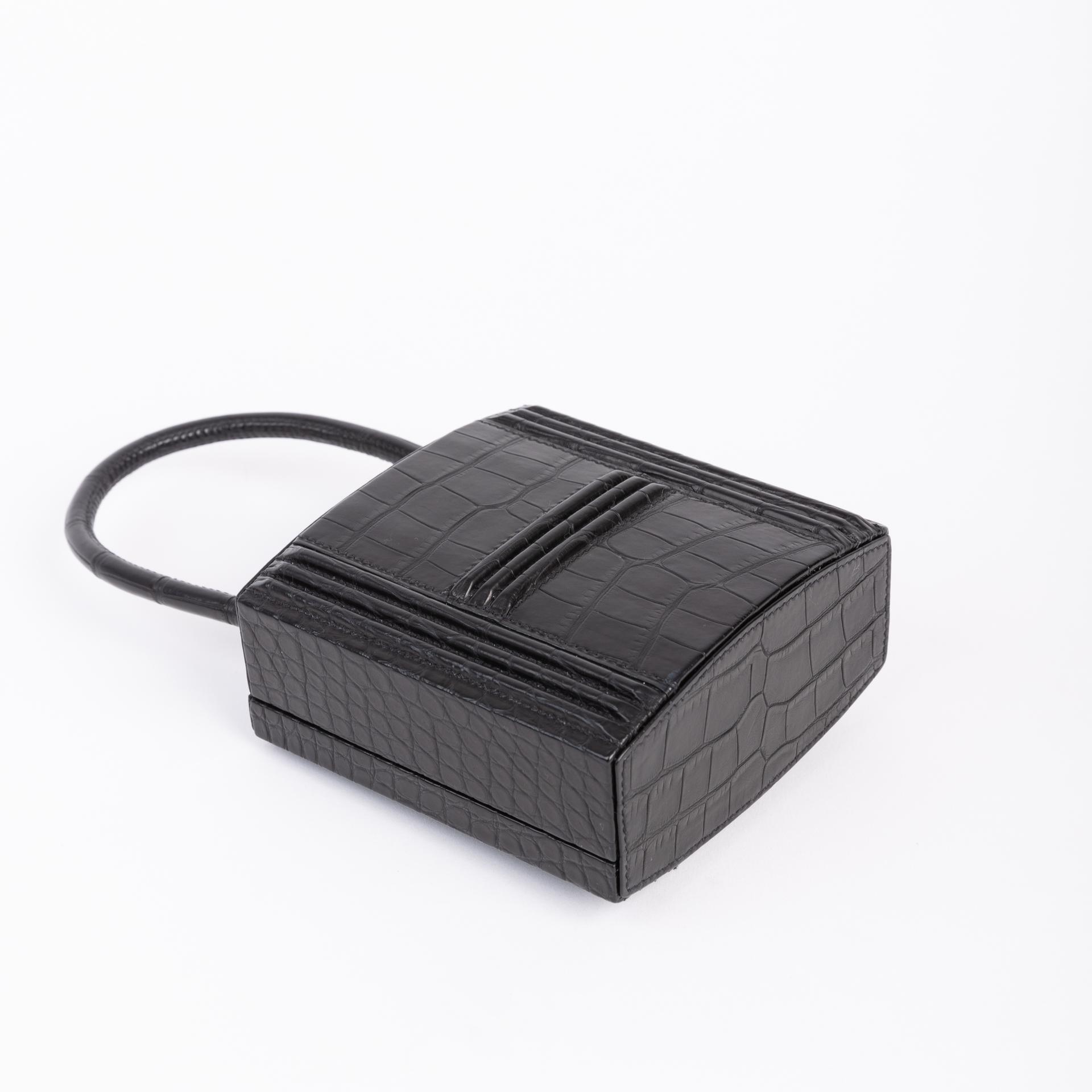 Unused ( Rank NS ) HERMÈS Special Order Cadena Kelly bag SPO Black (89) Matte Alligator Gold hardware B (2023) - 5
