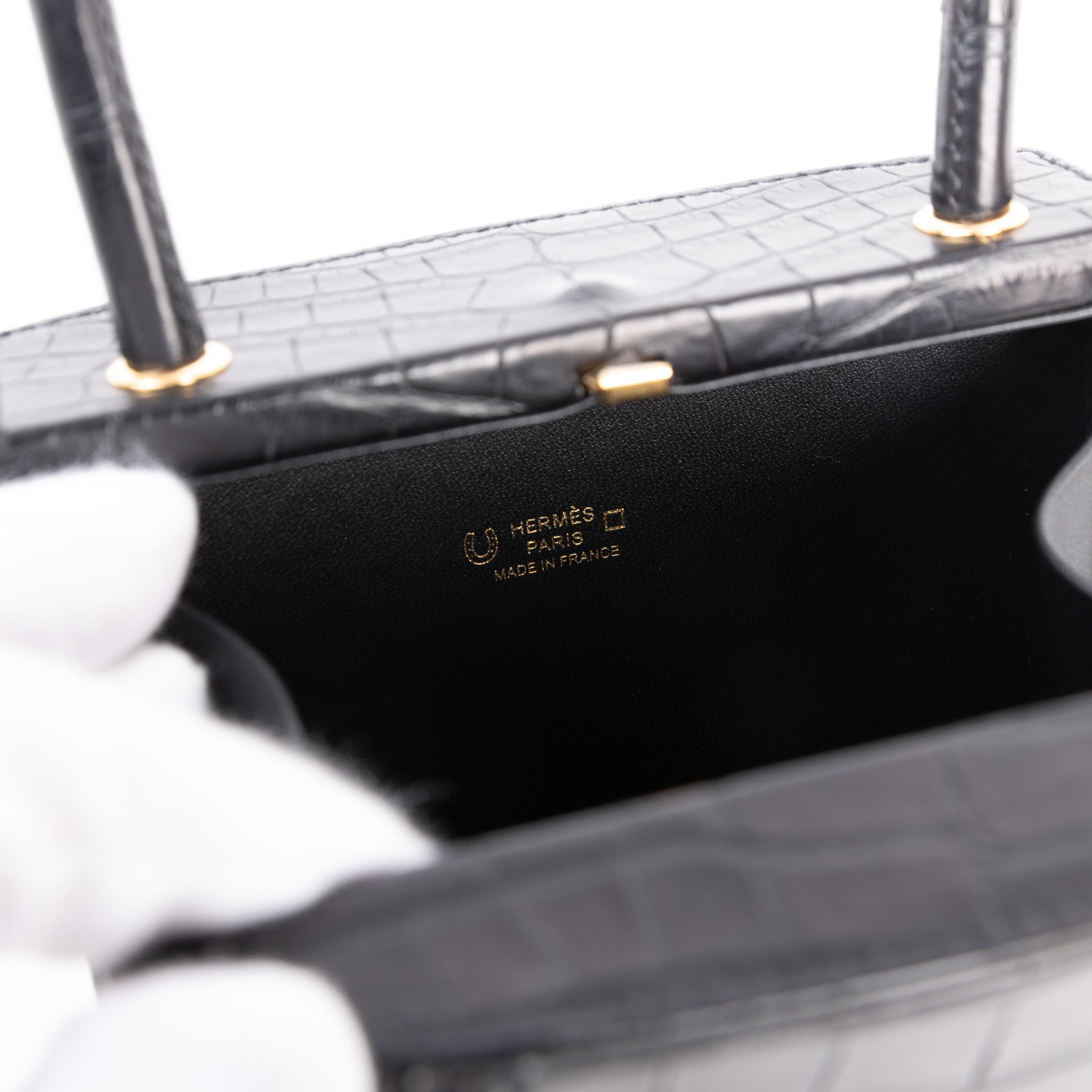 Unused ( Rank NS ) HERMÈS Special Order Cadena Kelly bag SPO Black (89) Matte Alligator Gold hardware B (2023) - 8