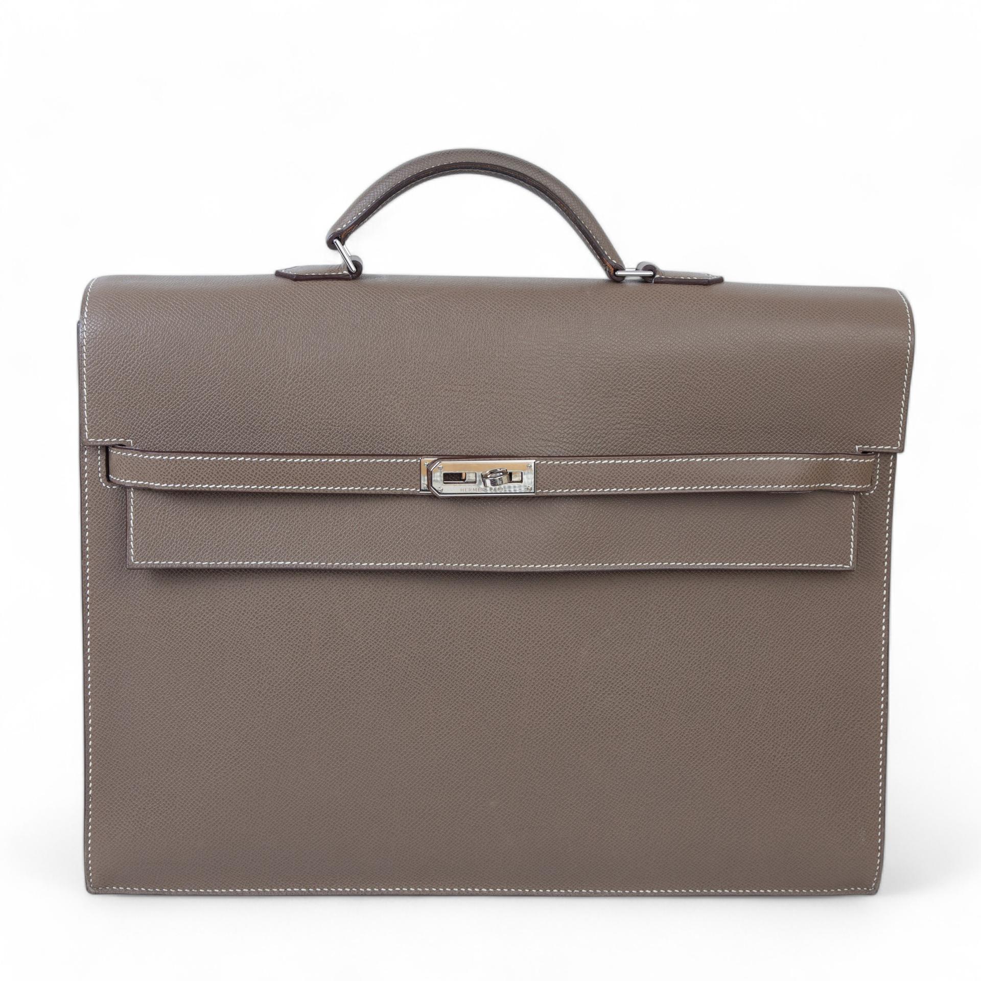 ランク AB  HERMÈS エルメス  ケリーデベッシュ38 エトゥープ (18) エプソン シルバー金具 □L刻印 - 1