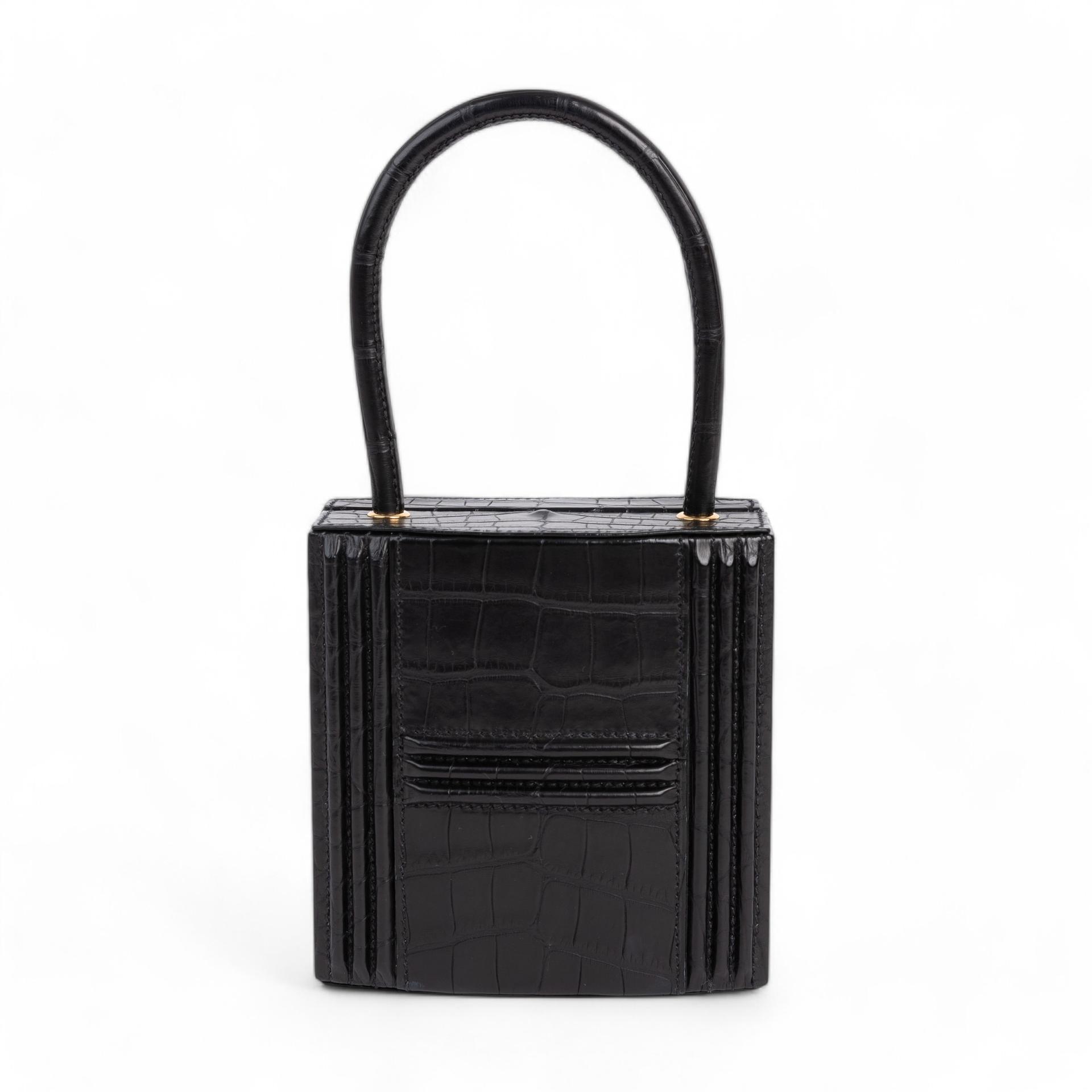 Unused ( Rank NS ) HERMÈS Special Order Cadena Kelly bag SPO Black (89) Matte Alligator Gold hardware B (2023) - 1
