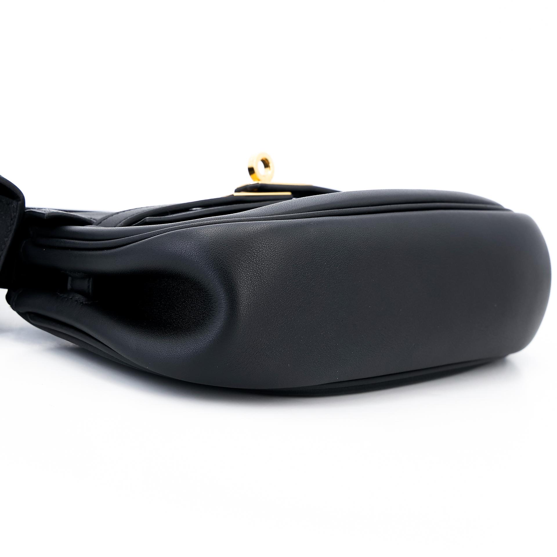 Excellent ( Rank SA ) HERMÈS Kelly Moove Black (89) Swift Gold hardware B (2023) - 6