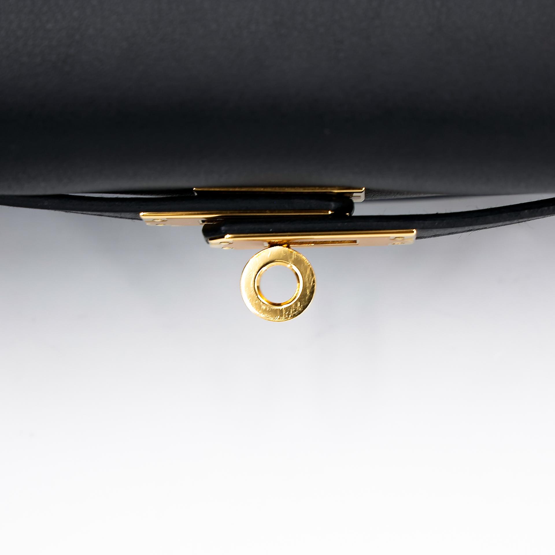Excellent ( Rank SA ) HERMÈS Kelly Moove Black (89) Swift Gold hardware B (2023) - 10