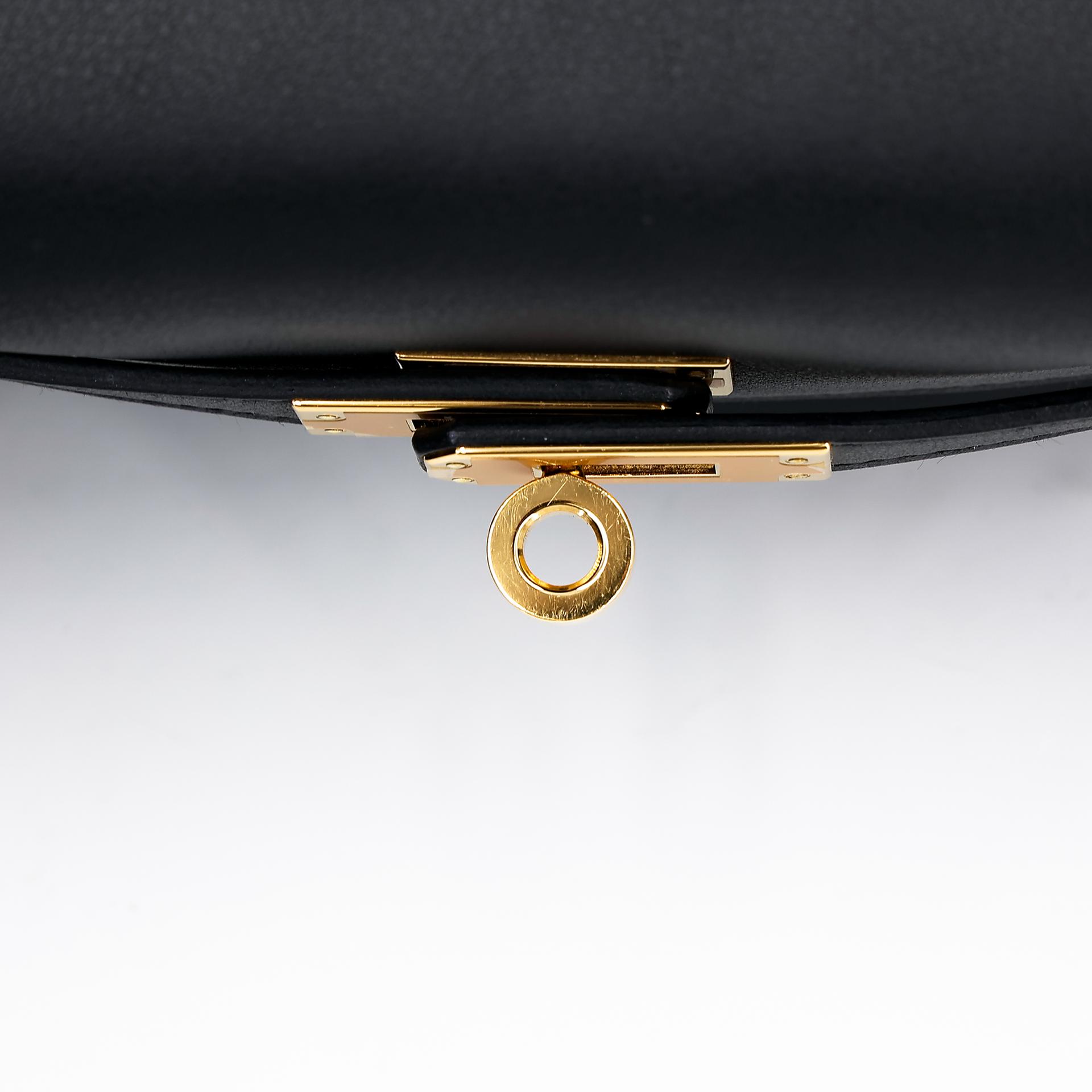 Excellent ( Rank SA ) HERMÈS Kelly Moove Black (89) Swift Gold hardware B (2023) - 11
