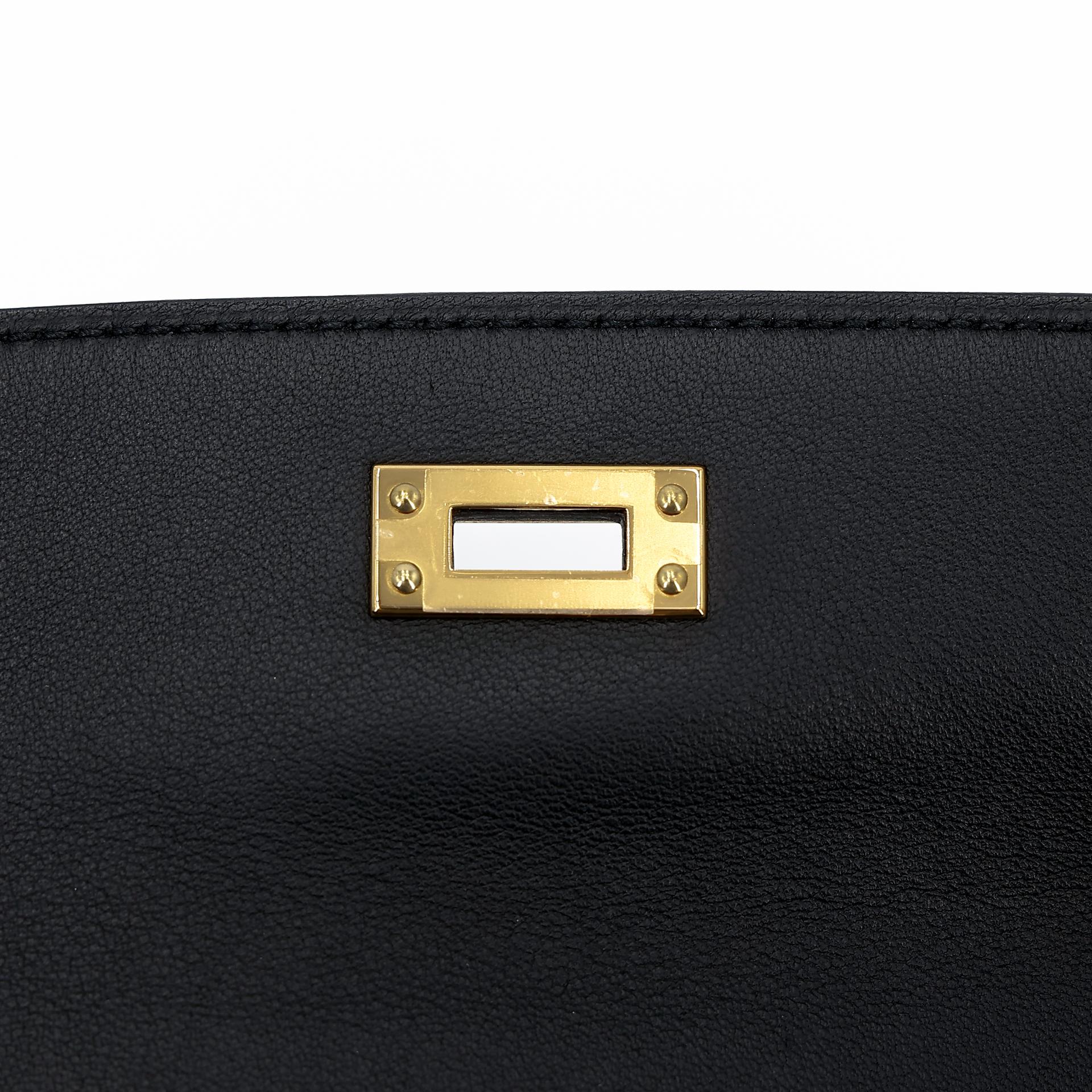 Excellent ( Rank SA ) HERMÈS Kelly Moove Black (89) Swift Gold hardware B (2023) - 13