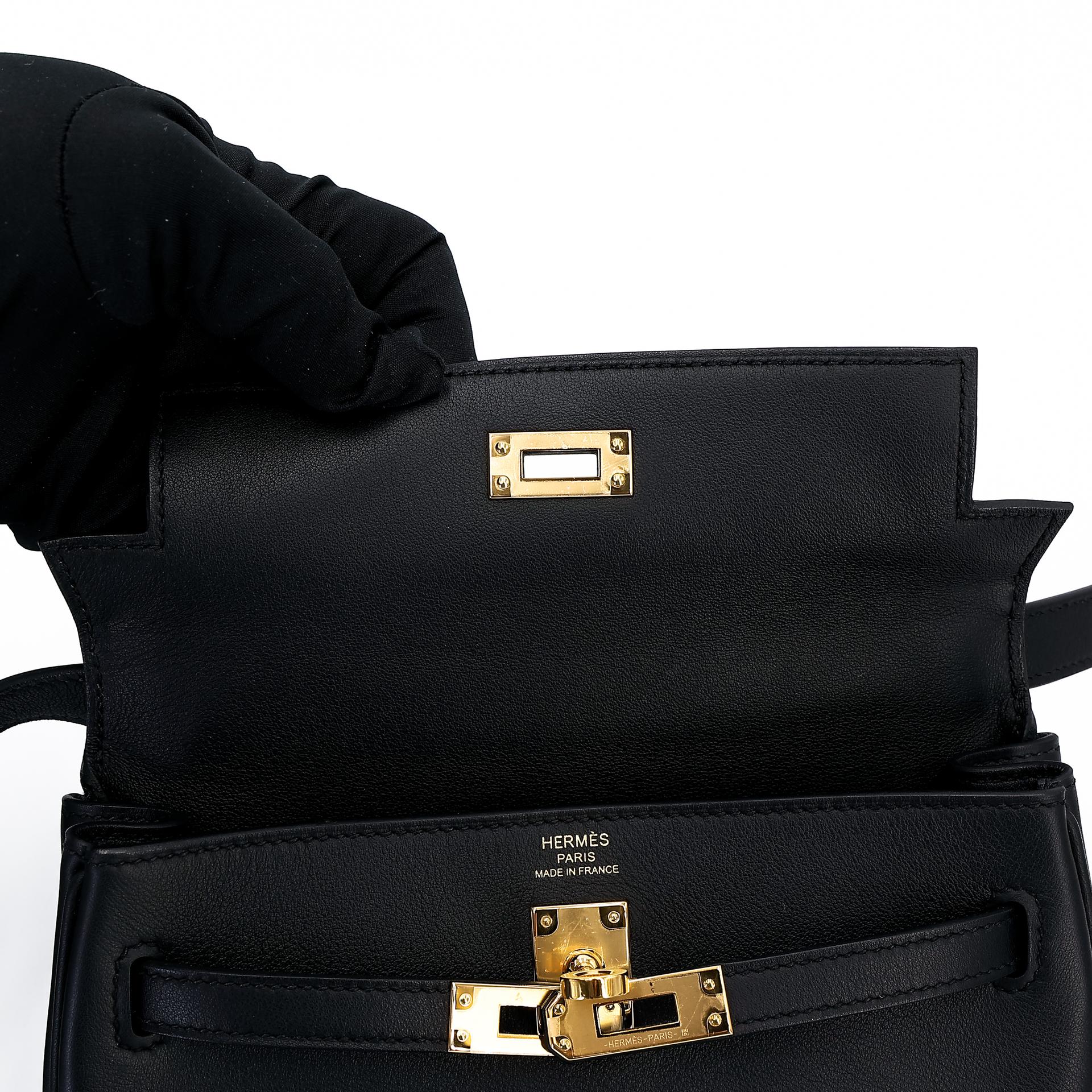Excellent ( Rank SA ) HERMÈS Kelly Moove Black (89) Swift Gold hardware B (2023) - 14