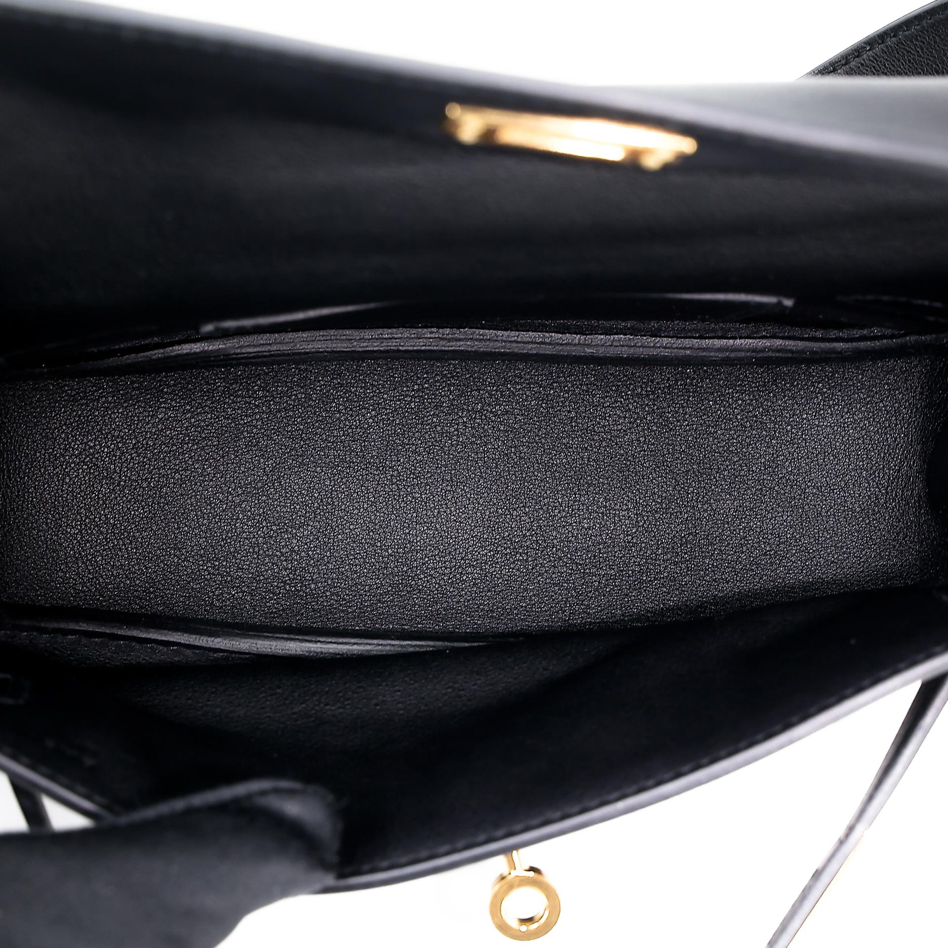 Excellent ( Rank SA ) HERMÈS Kelly Moove Black (89) Swift Gold hardware B (2023) - 19