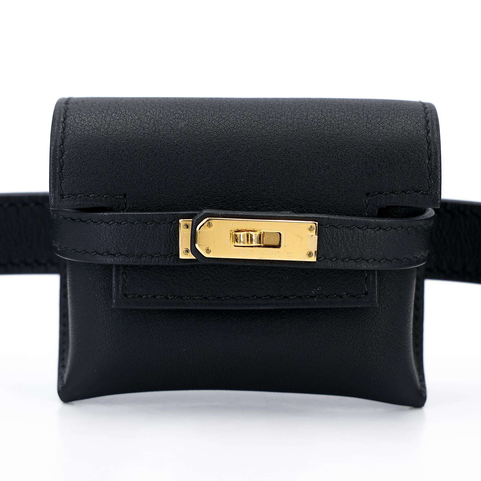 Excellent ( Rank SA ) HERMÈS Kelly Moove Black (89) Swift Gold hardware B (2023) - 20