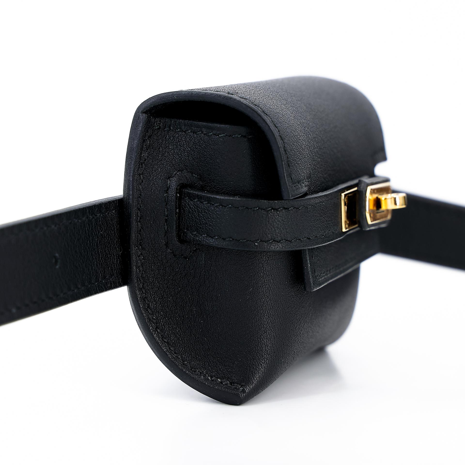 Excellent ( Rank SA ) HERMÈS Kelly Moove Black (89) Swift Gold hardware B (2023) - 21