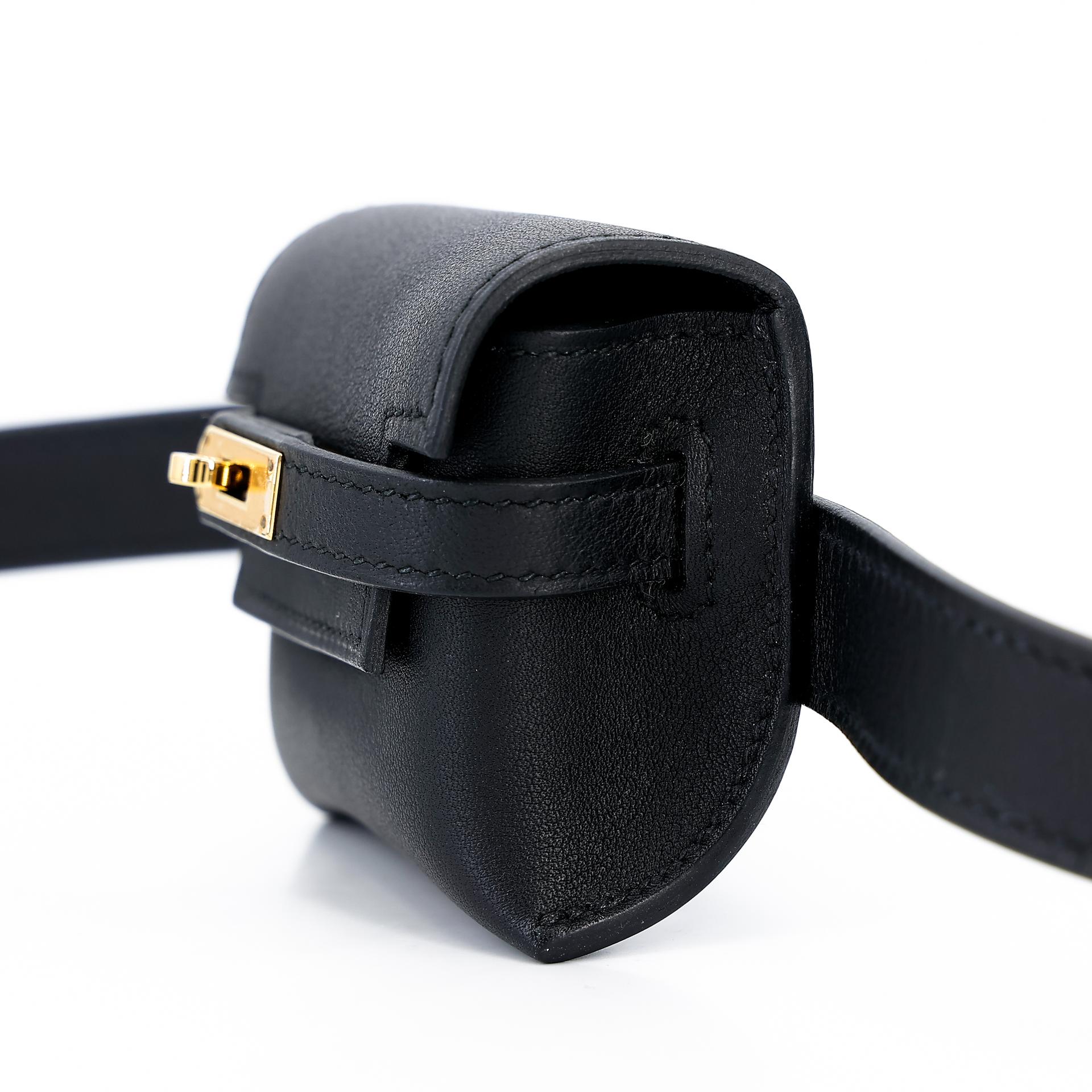 Excellent ( Rank SA ) HERMÈS Kelly Moove Black (89) Swift Gold hardware B (2023) - 22