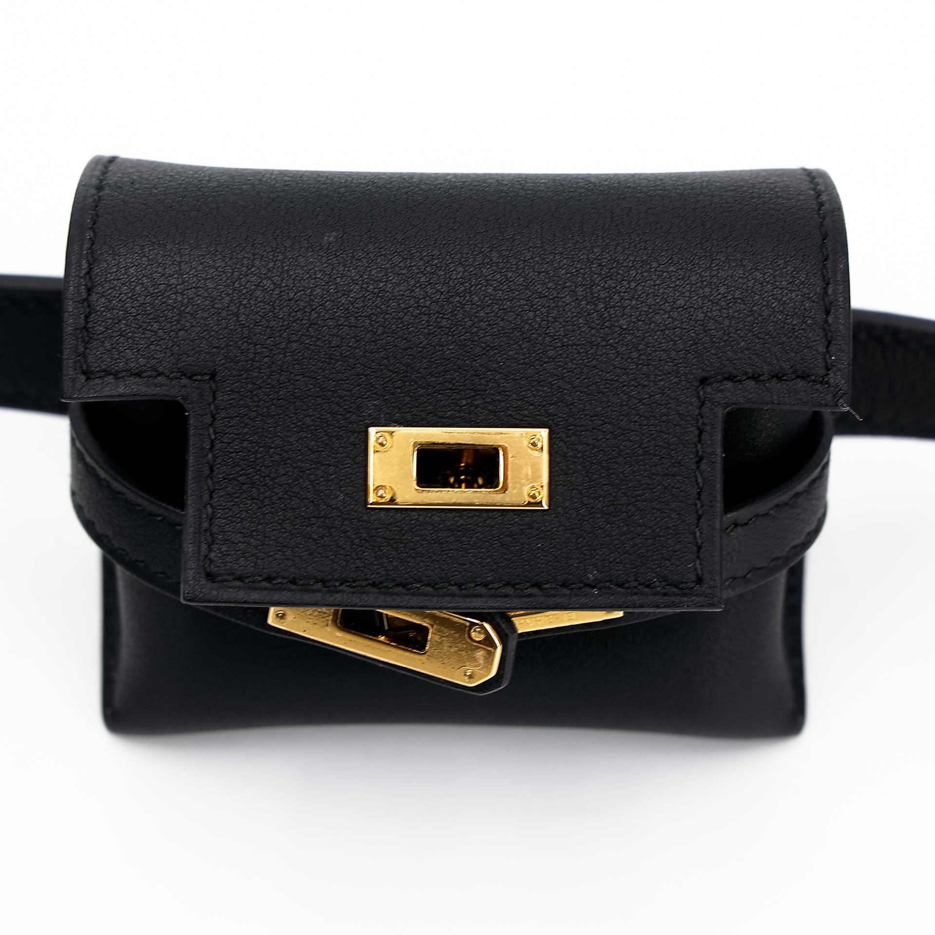 Excellent ( Rank SA ) HERMÈS Kelly Moove Black (89) Swift Gold hardware B (2023) - 27