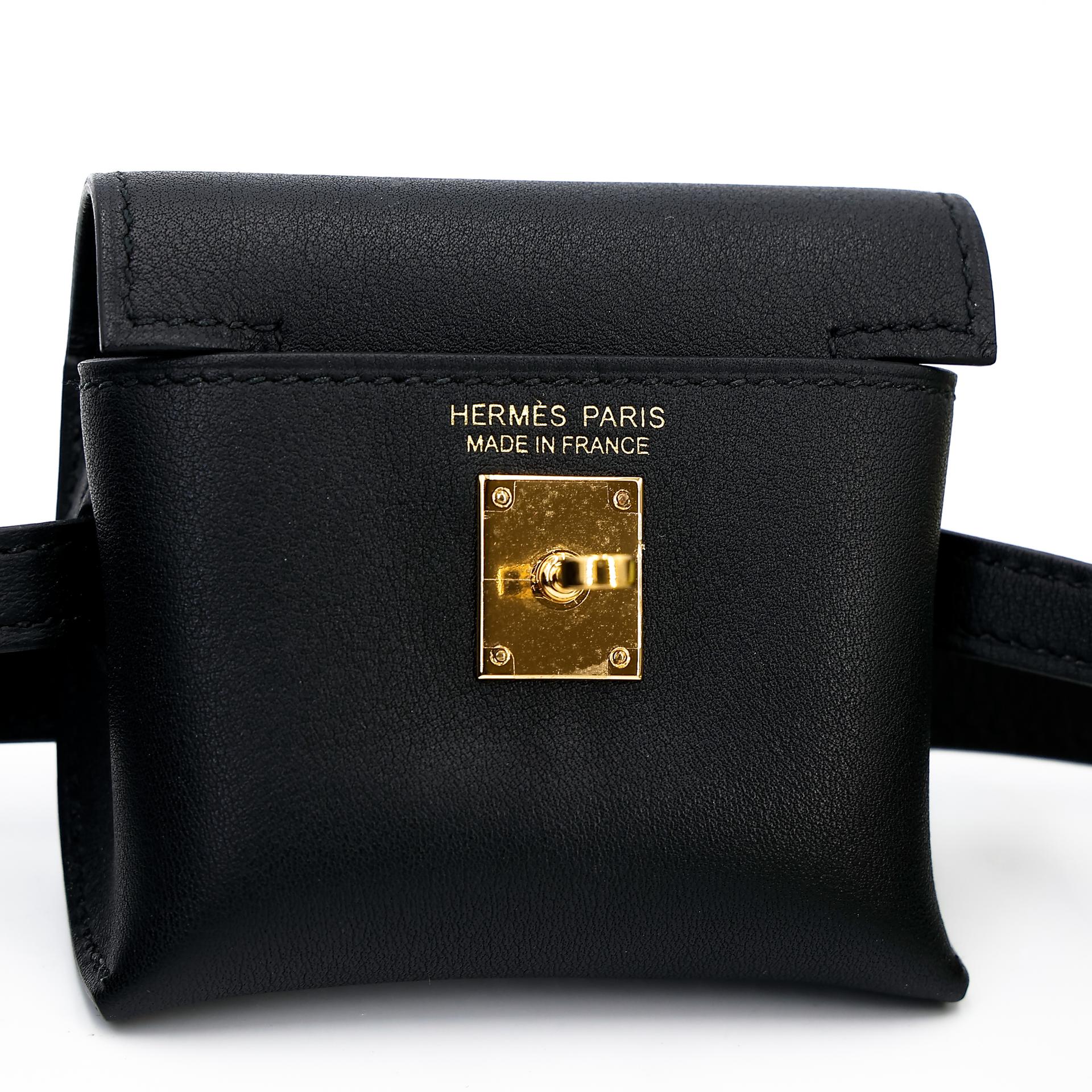 Excellent ( Rank SA ) HERMÈS Kelly Moove Black (89) Swift Gold hardware B (2023) - 29