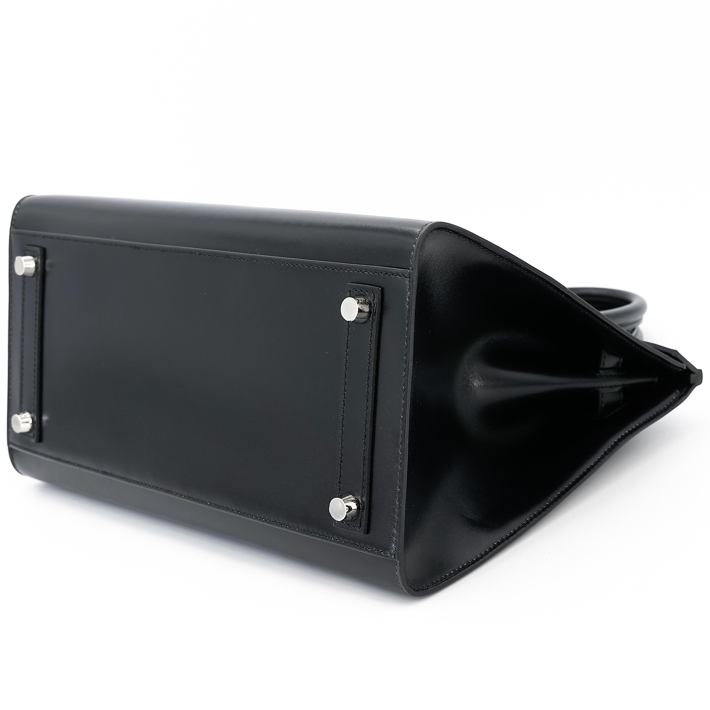 Brand New ( Rank N ) HERMÈS Birkin 30 Sellier Black (89) Box-calf Palladium hardware W (2024) - 4
