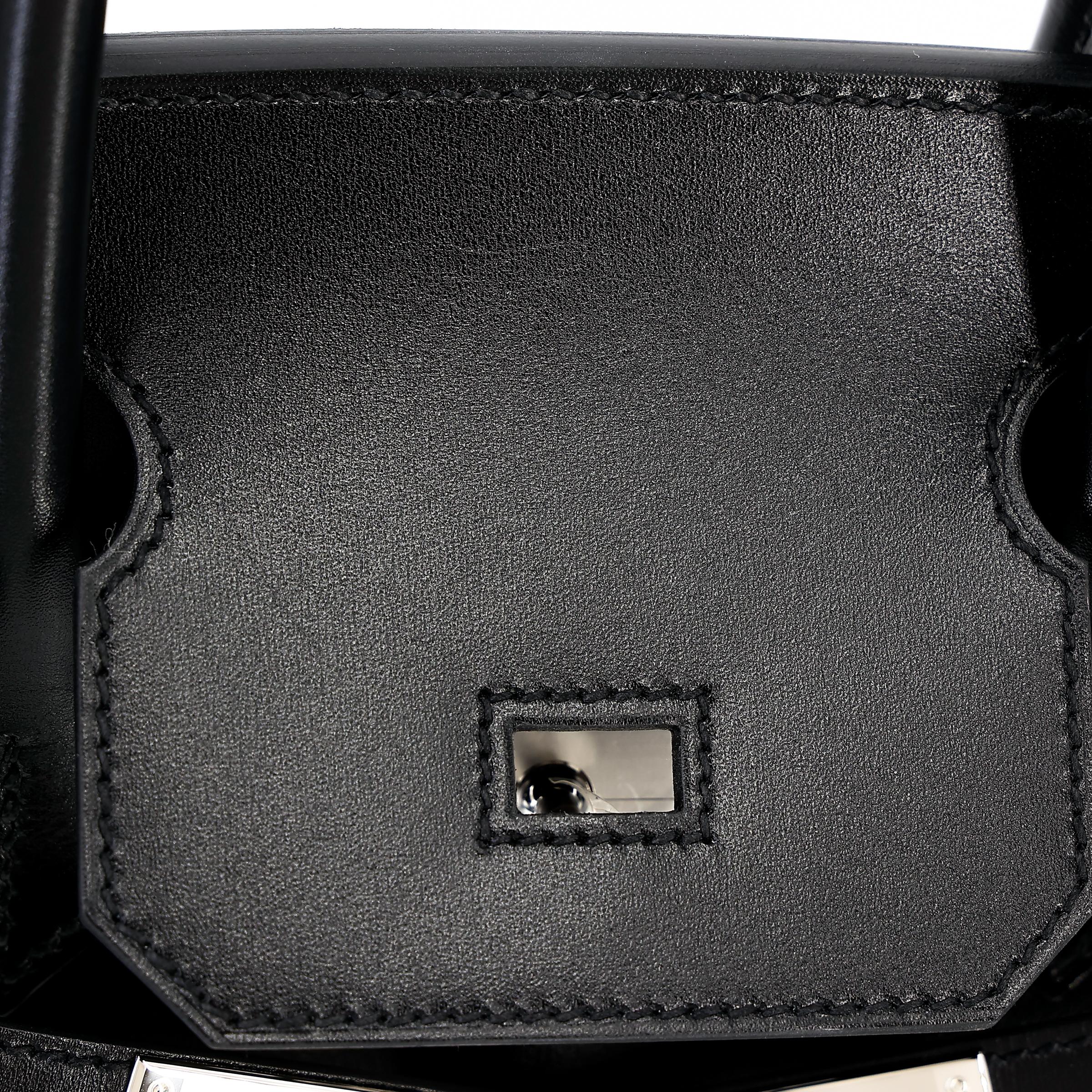 Brand New ( Rank N ) HERMÈS Birkin 30 Sellier Black (89) Box-calf Palladium hardware W (2024) - 11
