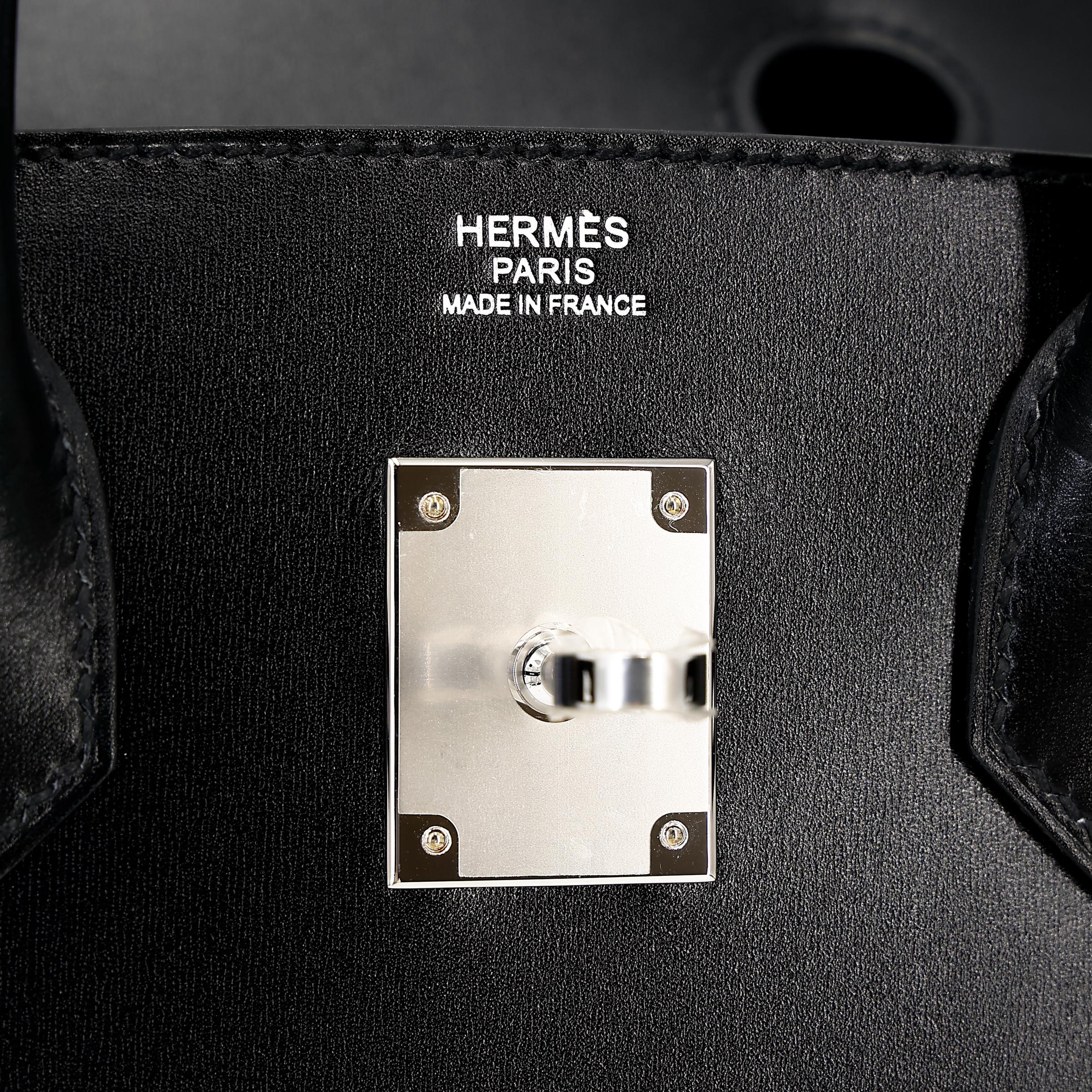 Brand New ( Rank N ) HERMÈS Birkin 30 Sellier Black (89) Box-calf Palladium hardware W (2024) - 12
