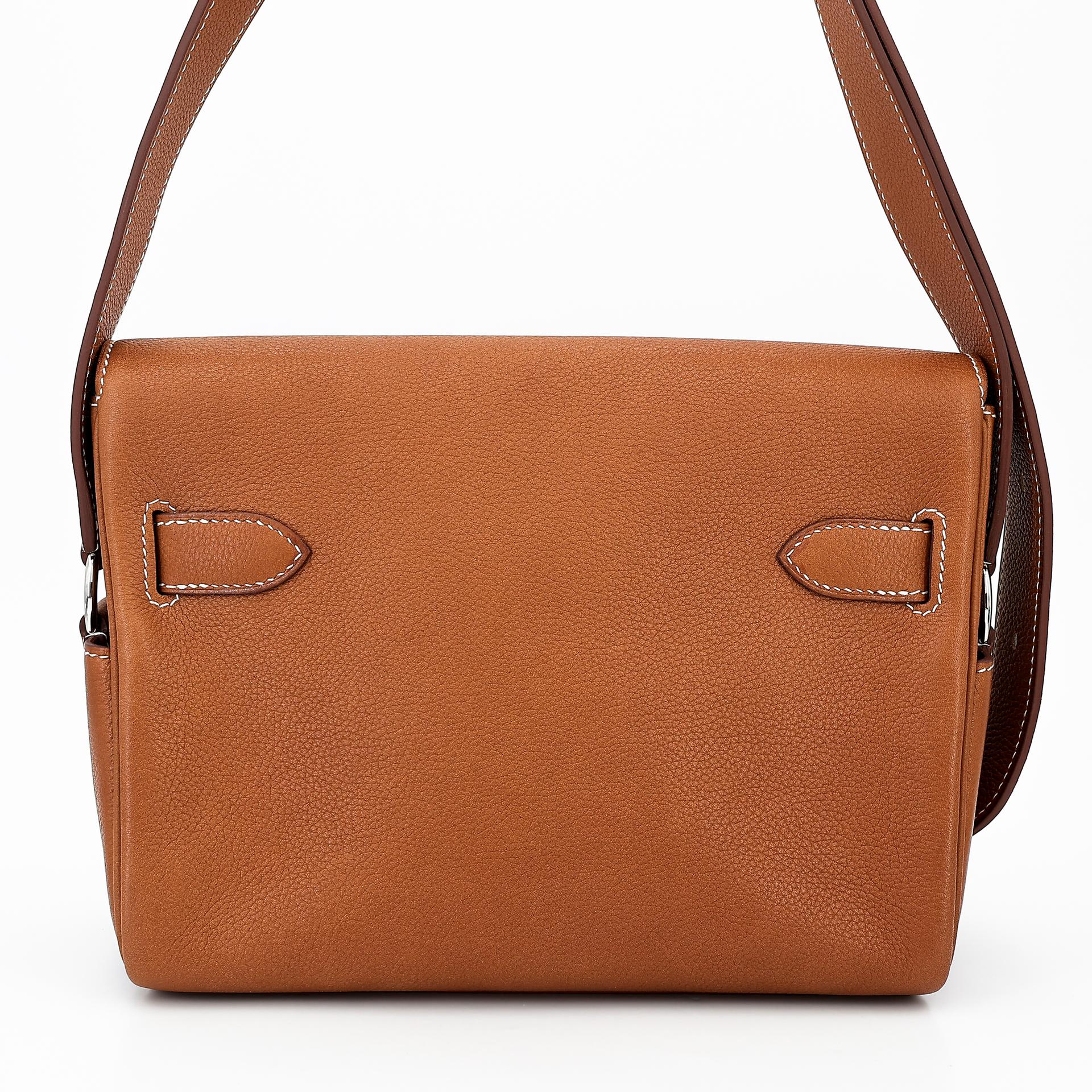 Brand New ( Rank N ) HERMÈS Kelly Messenger PM Fauve (34) Barenia Palladium hardware W (2024) - 2