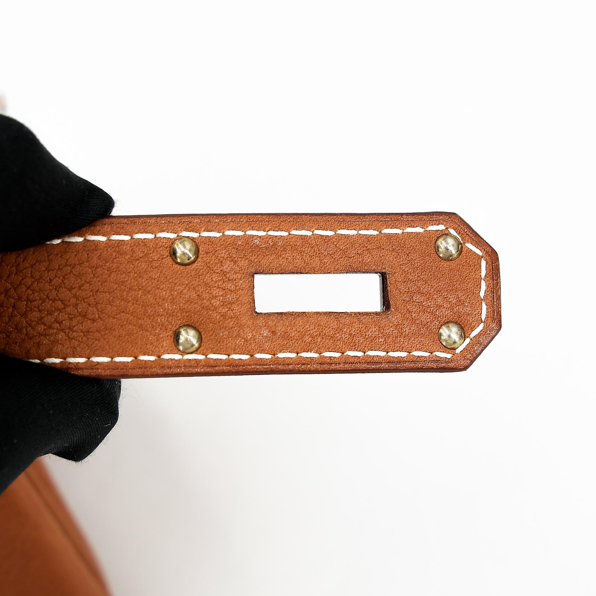 Brand New ( Rank N ) HERMÈS Kelly Messenger PM Fauve (34) Barenia Palladium hardware W (2024) - 16