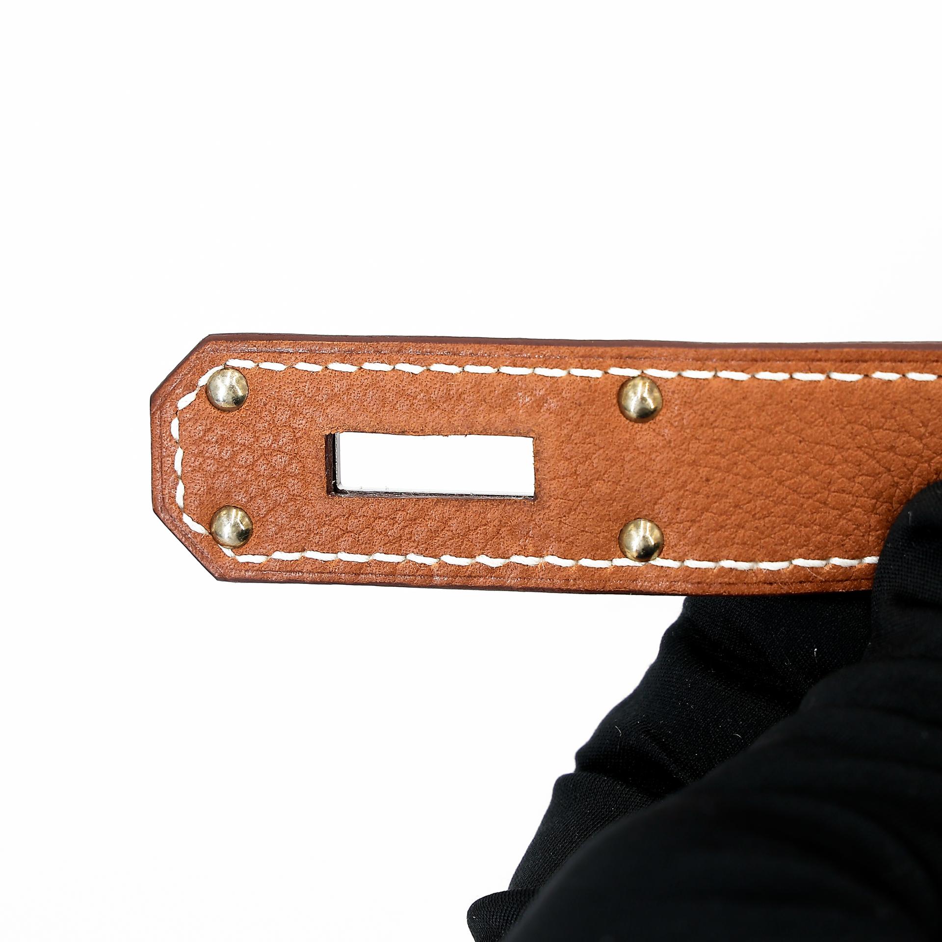 Brand New ( Rank N ) HERMÈS Kelly Messenger PM Fauve (34) Barenia Palladium hardware W (2024) - 17