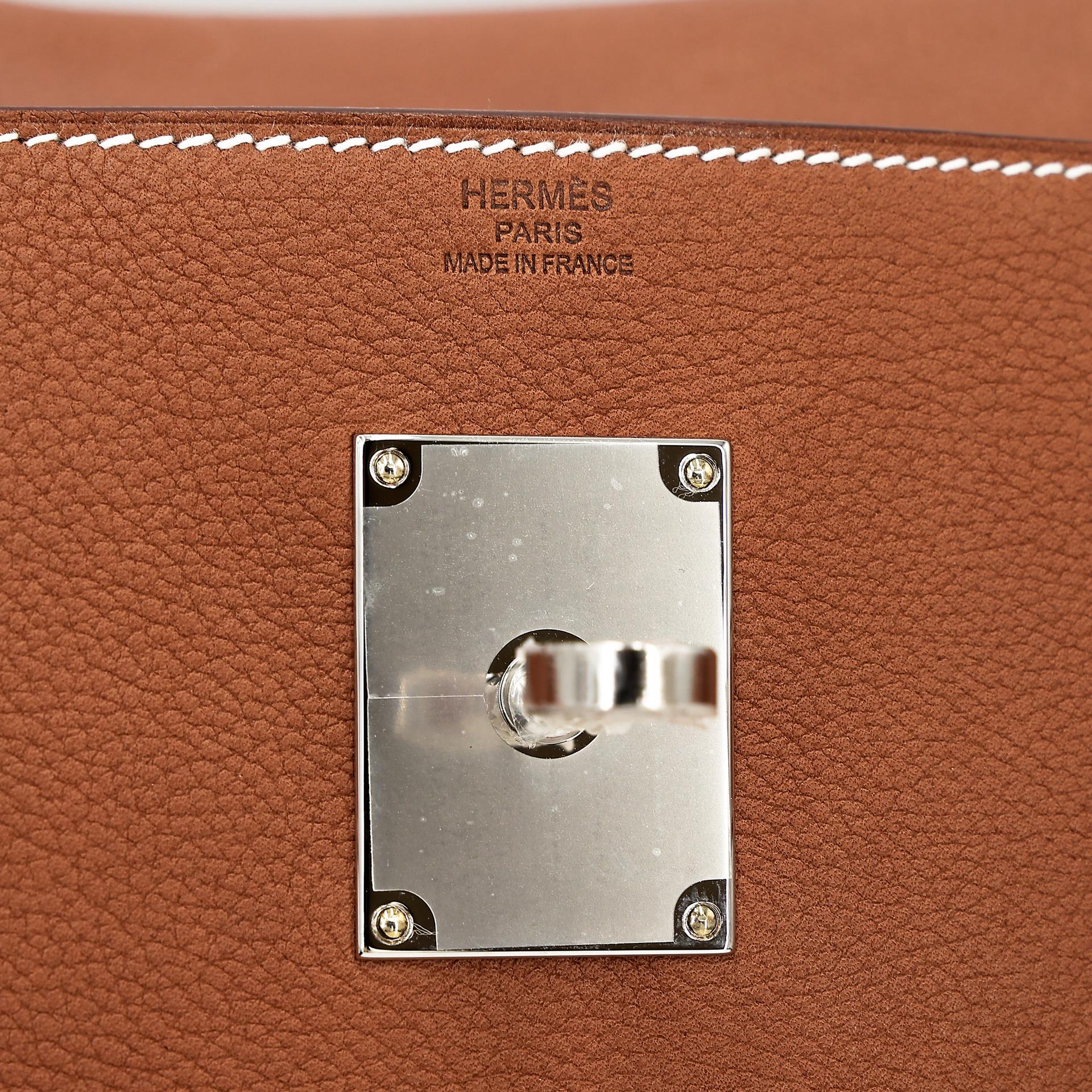 Brand New ( Rank N ) HERMÈS Kelly Messenger PM Fauve (34) Barenia Palladium hardware W (2024) - 21