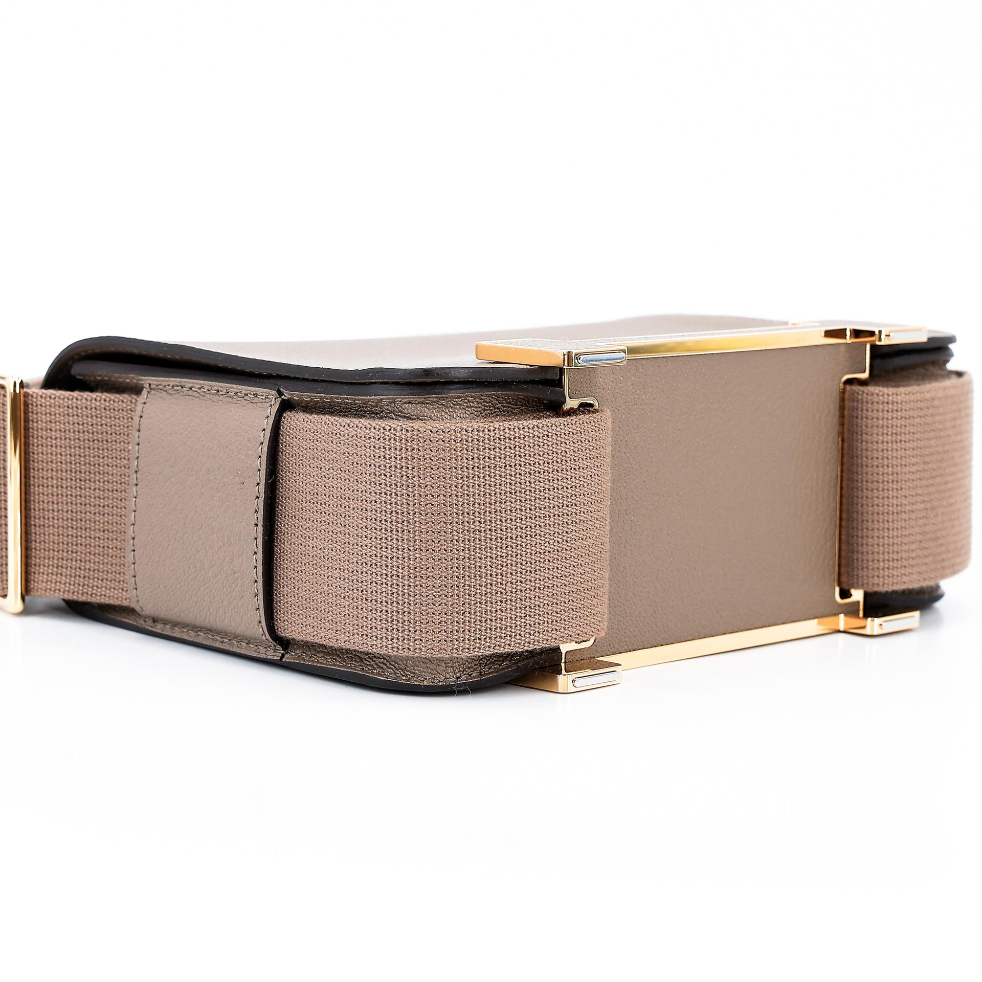 Unused ( Rank NS ) HERMÈS Geta Etoupe (18) Chevre Gold hardware U (2022) - 6