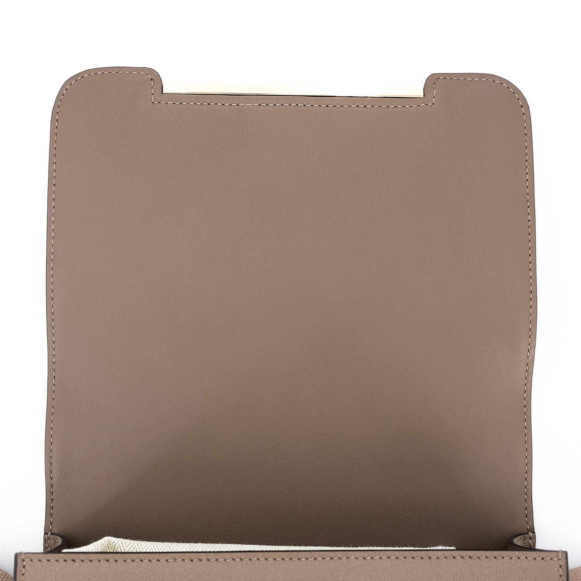 Unused ( Rank NS ) HERMÈS Geta Etoupe (18) Chevre Gold hardware U (2022) - 12