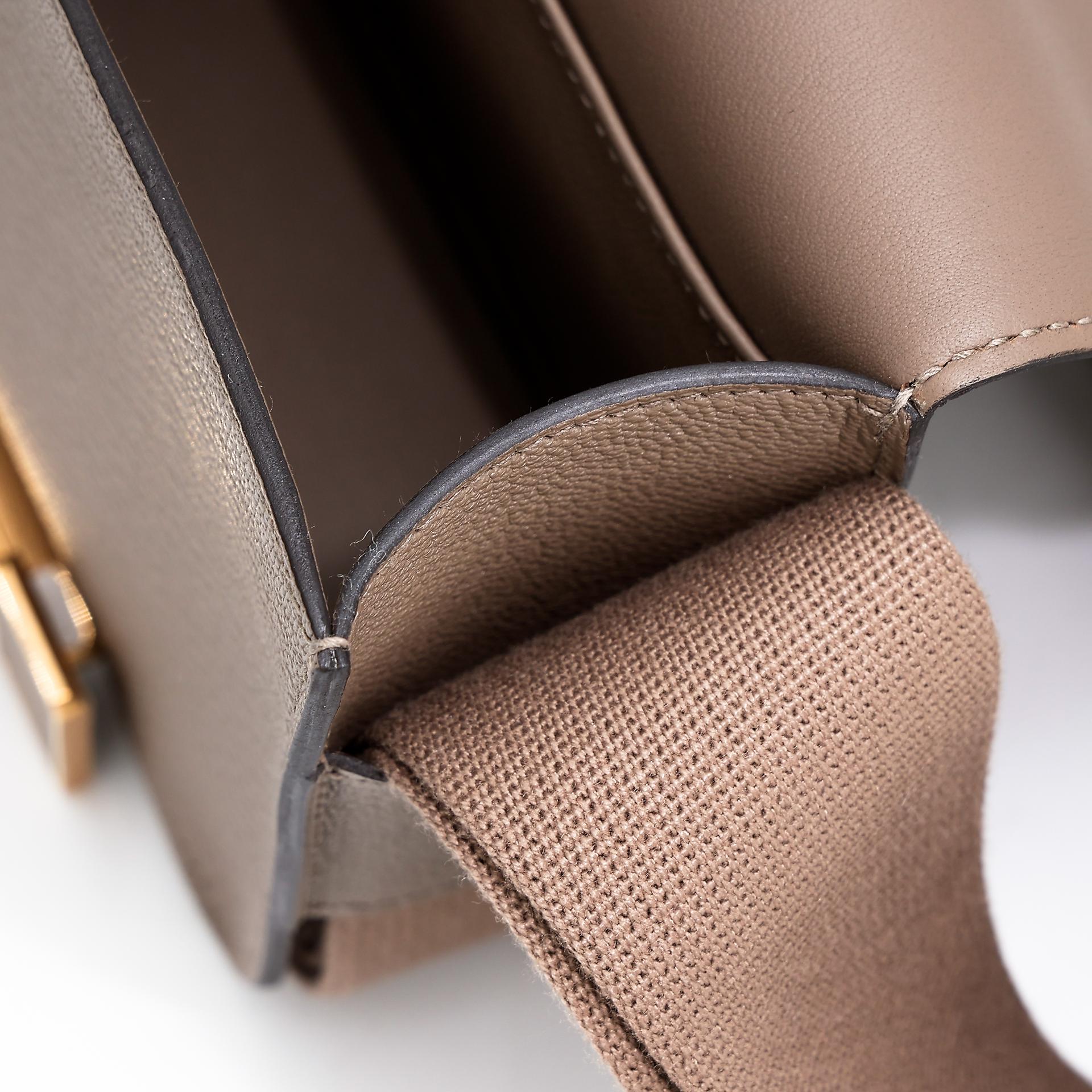 Unused ( Rank NS ) HERMÈS Geta Etoupe (18) Chevre Gold hardware U (2022) - 15