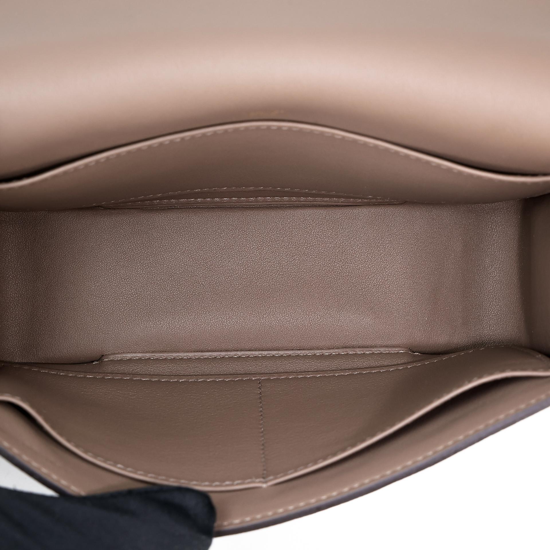 Unused ( Rank NS ) HERMÈS Geta Etoupe (18) Chevre Gold hardware U (2022) - 17