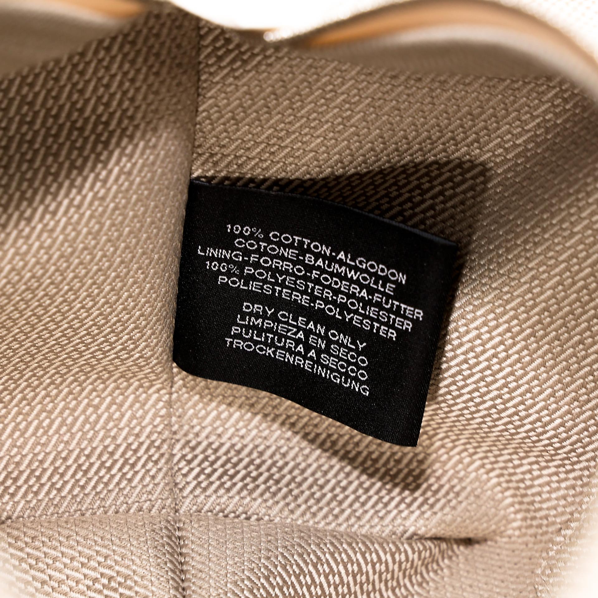 Unused ( Rank NS ) HERMÈS Bride-a-Brac Case PM Orange (93) Beige Canvas Palladium hardware - 12