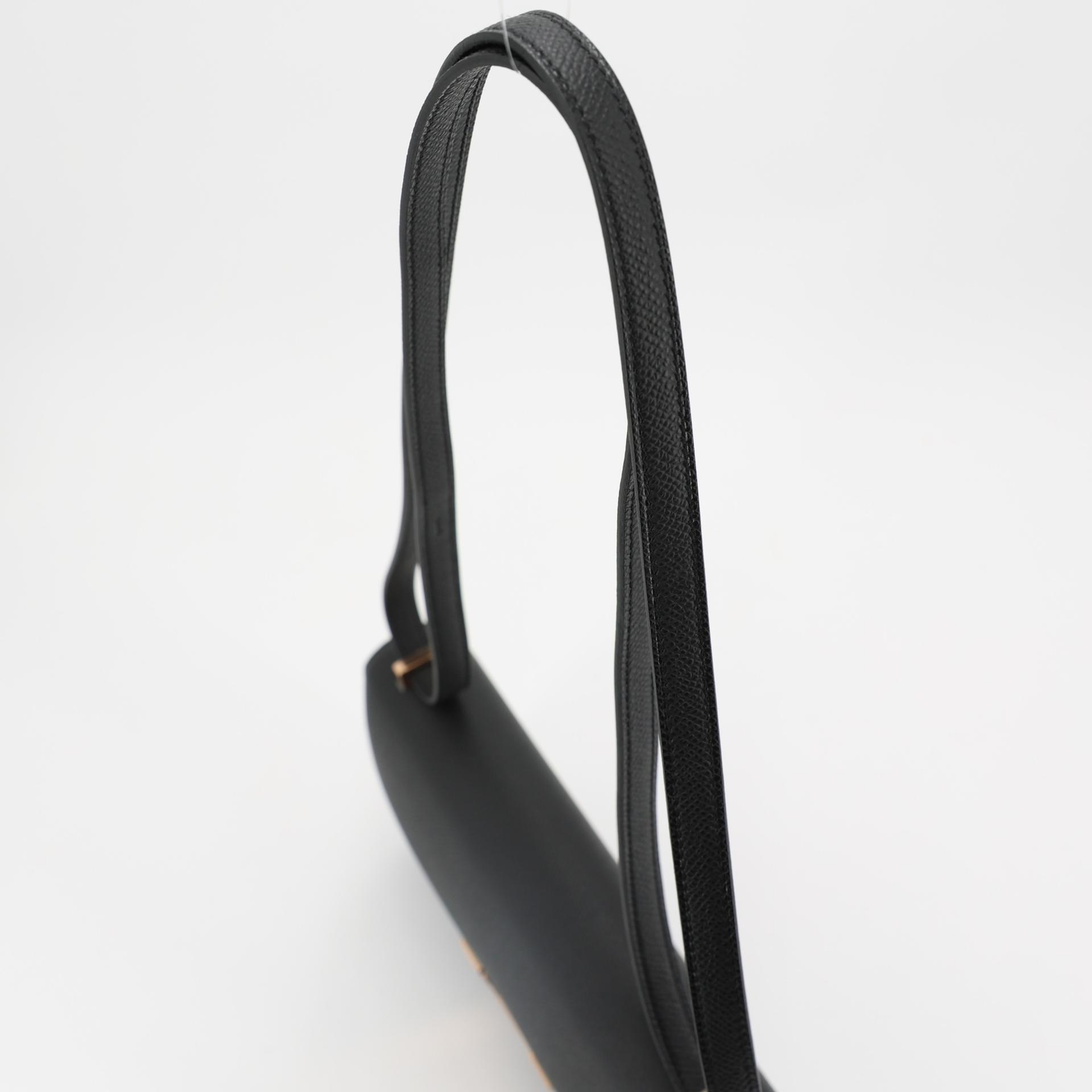 Brand New ( Rank N ) HERMÈS Constance Elan 2024 Black (89) Epsom Rose Gold hardware W (2024) - 4