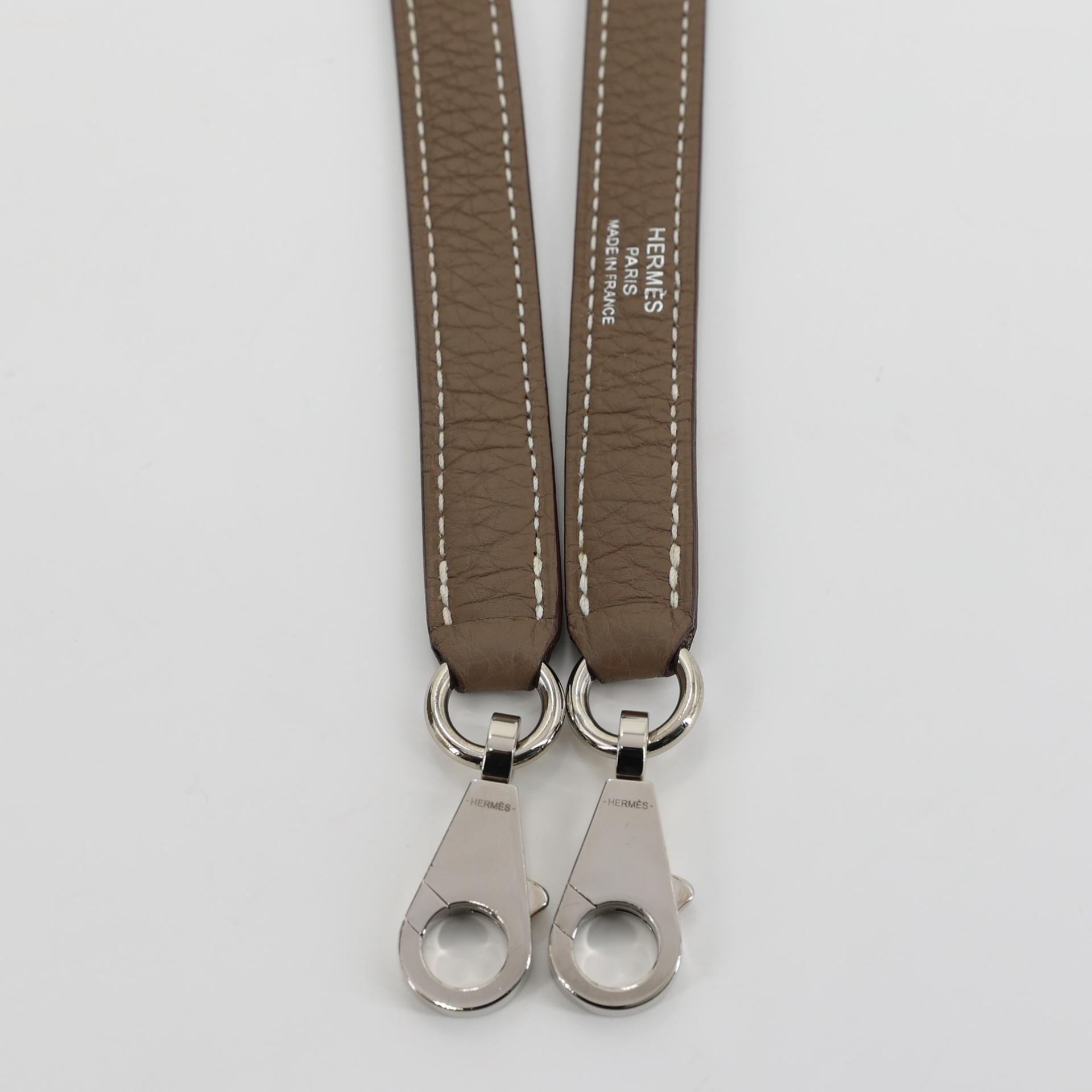 Excellent ( Rank SA ) HERMÈS Kelly 28 Etoupe (18) Togo Palladium hardware Y (2020) - 17