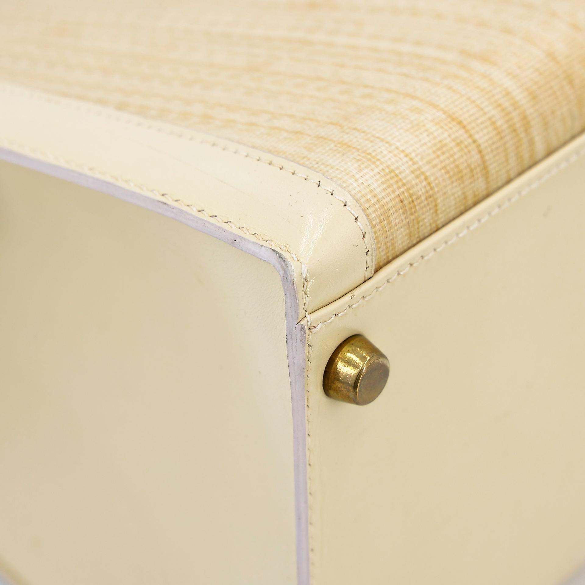 Good ( Rank AB) HERMÈS Kelly 32 Sellier Crinoline Beige Crinoline Box-calf Gold hardware Circle S (1989) - 9