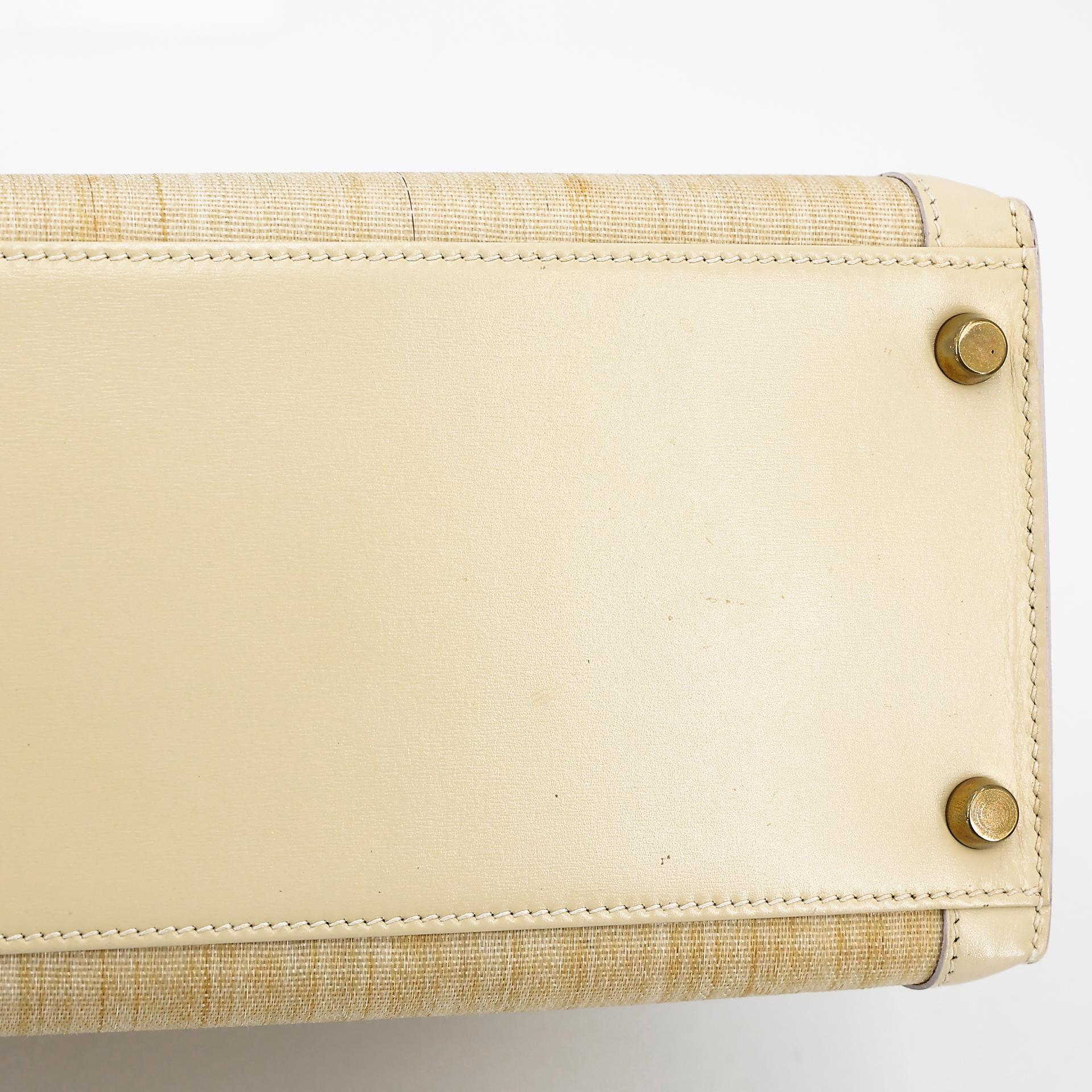 Good ( Rank AB) HERMÈS Kelly 32 Sellier Crinoline Beige Crinoline Box-calf Gold hardware Circle S (1989) - 13
