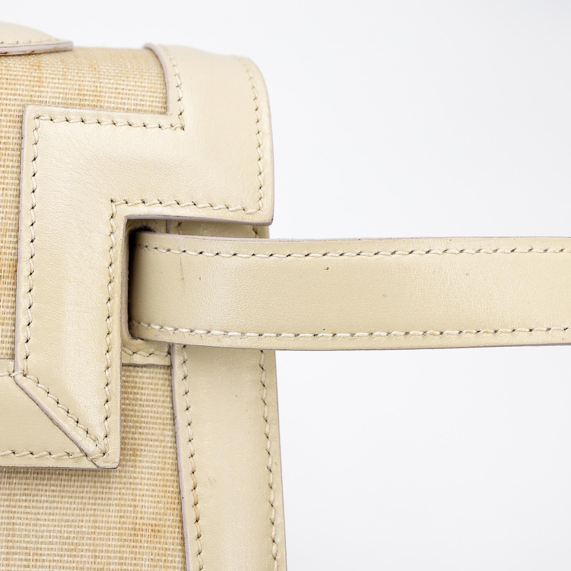 Good ( Rank AB) HERMÈS Kelly 32 Sellier Crinoline Beige Crinoline Box-calf Gold hardware Circle S (1989) - 21