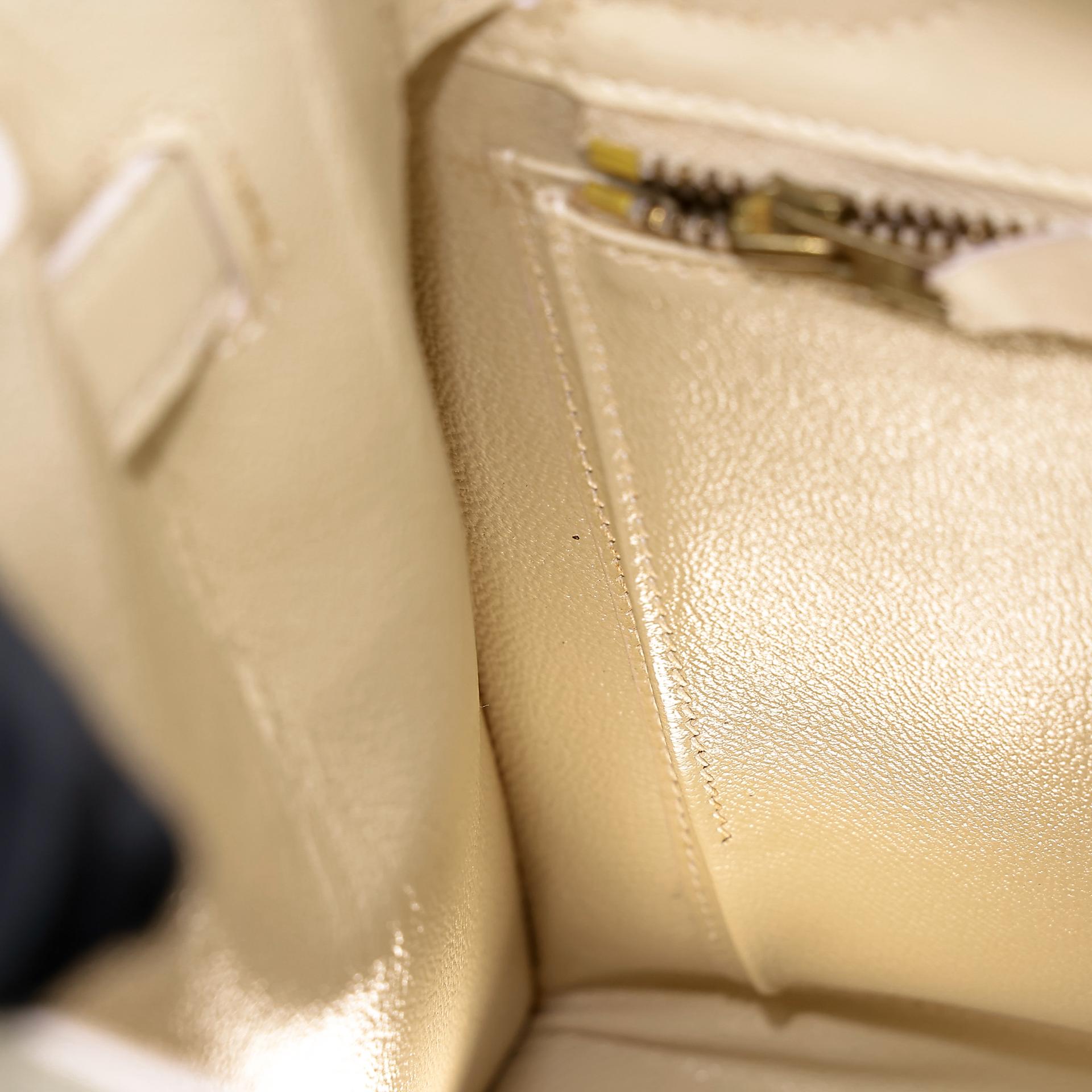 Good ( Rank AB) HERMÈS Kelly 32 Sellier Crinoline Beige Crinoline Box-calf Gold hardware Circle S (1989) - 34
